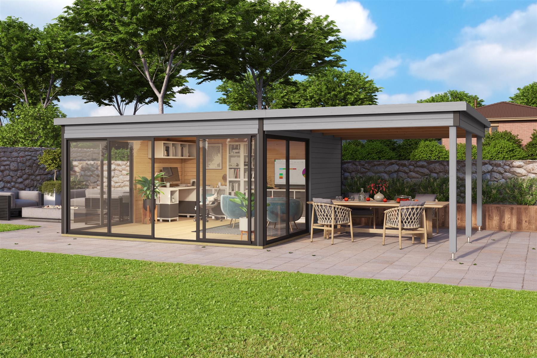 Lasita Maja Domeo 5 Dachverlängerung 44 mm, 300 x 418, Lichtgrau Lasita Maja Domeo 5 Dachverlängerung 44 mm, 300 x 418, Lichtgrau