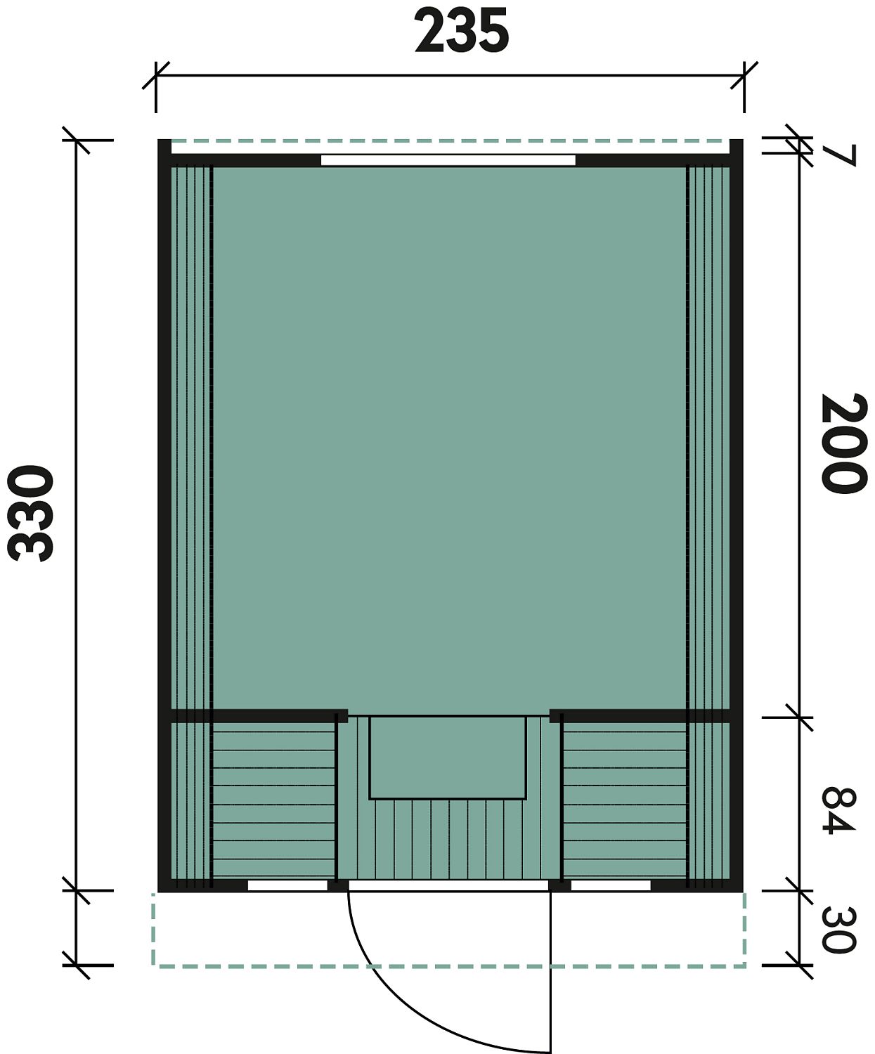 Wolff Finnhaus Campingfass Carlson 2433 Bausatz mit schwarzen Dachschindeln - Ø235 x 330