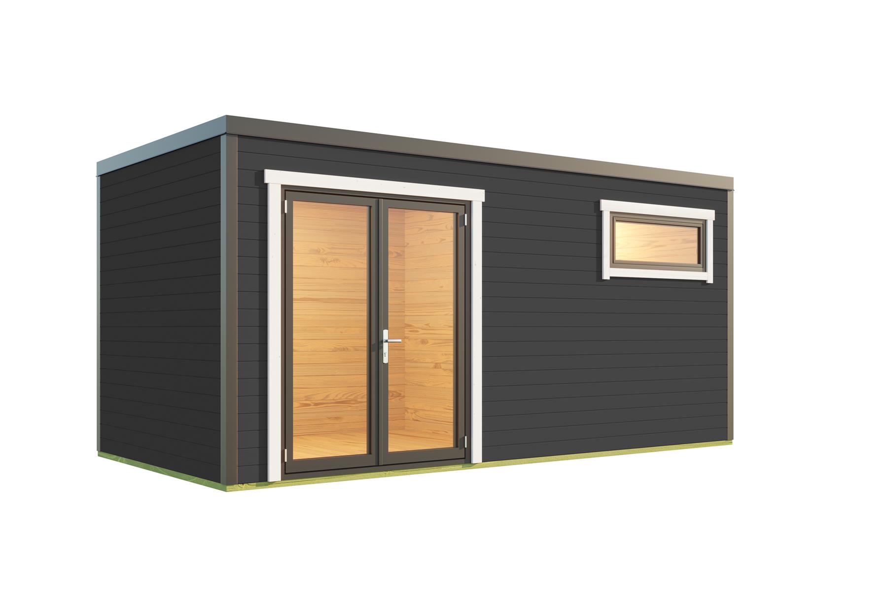 Lasita Maja Sardinia 3 Set Gartenhaus Blockhaus 44 mm 2-Räume, 500x250, Carbongrau Lasita Maja Sardinia 3 Set Gartenhaus Blockhaus 44 mm 2-Räume, 500x250, Carbongrau