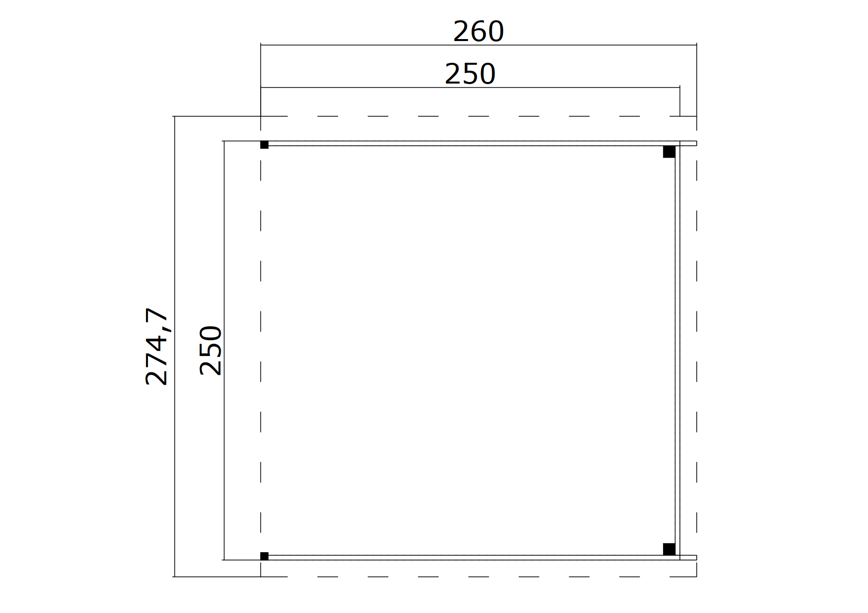 Lasita Maja Zambezi Anbau 250 Dachverlängerung 28 mm, 250x250, Gletschergrün