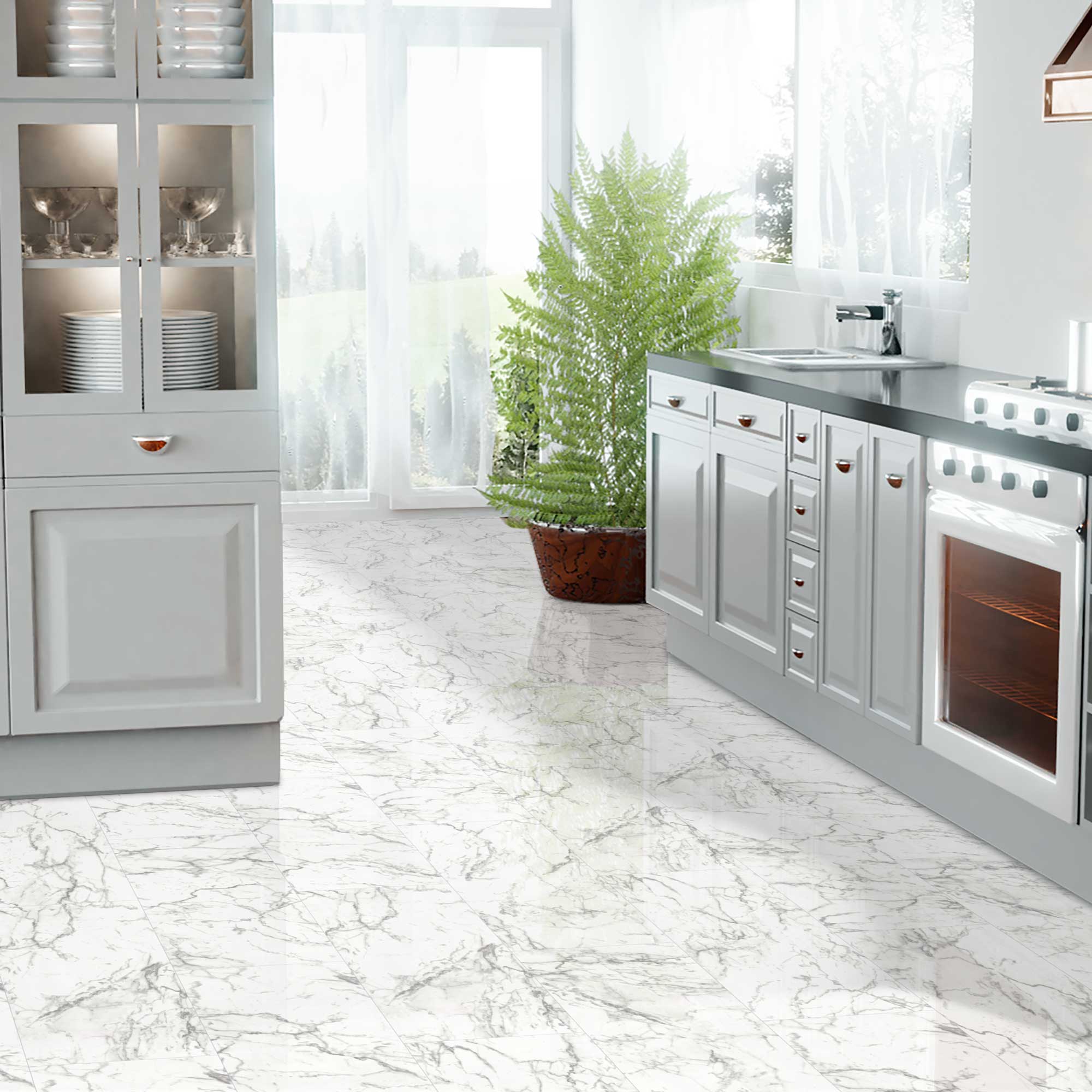 JANGAL Laminat, Laminatboden Bodenbelag 8mm Glanz Stone Line Glanz 2921 Carrara Marmor JANGAL Laminat, Laminatboden Bodenbelag 8mm Glanz Stone Line Glanz 2921 Carrara Marmor