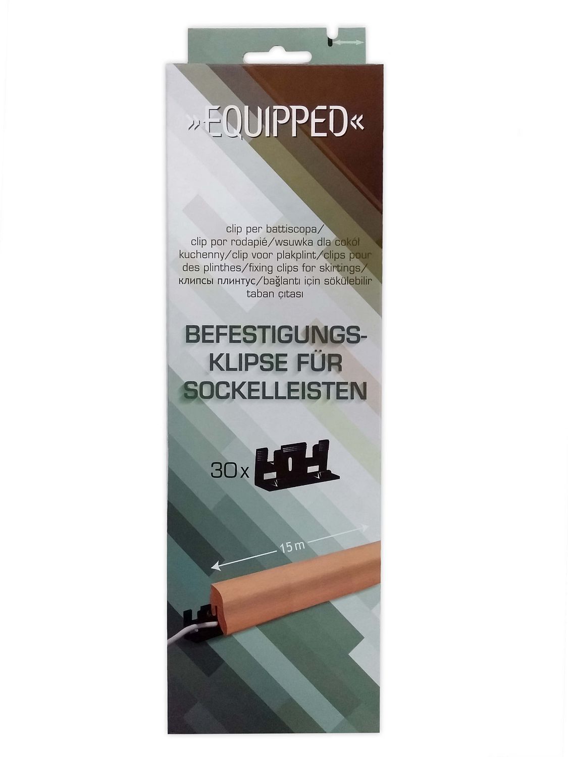 Equipped 1200 Leistenklipse 30 Stück Equipped 1200 Leistenklipse 30 Stück