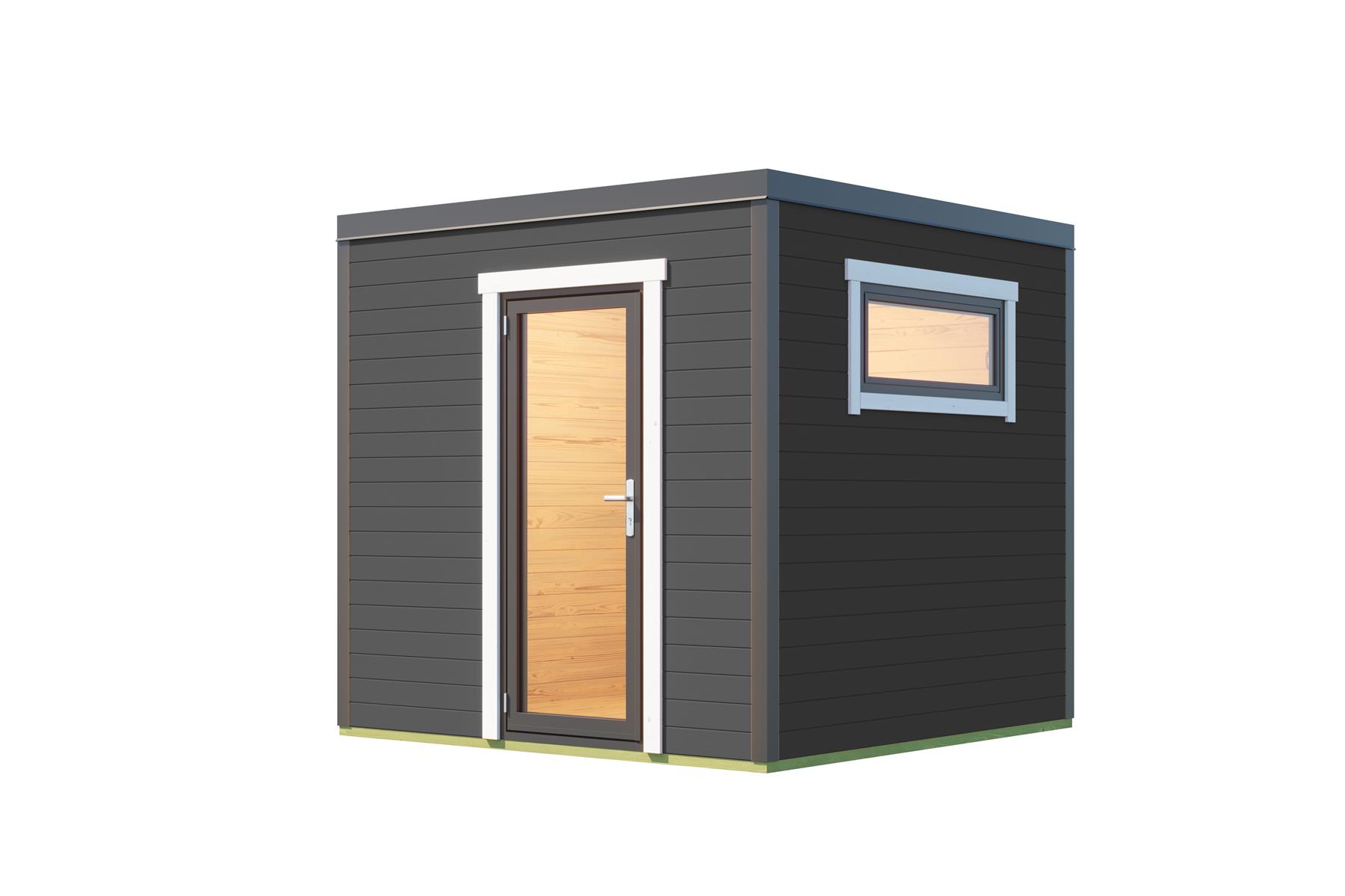 Lasita Maja Sardinia 1 Set Gartenhaus Blockhaus 44 mm, 250x250, Carbongrau Lasita Maja Sardinia 1 Set Gartenhaus Blockhaus 44 mm, 250x250, Carbongrau