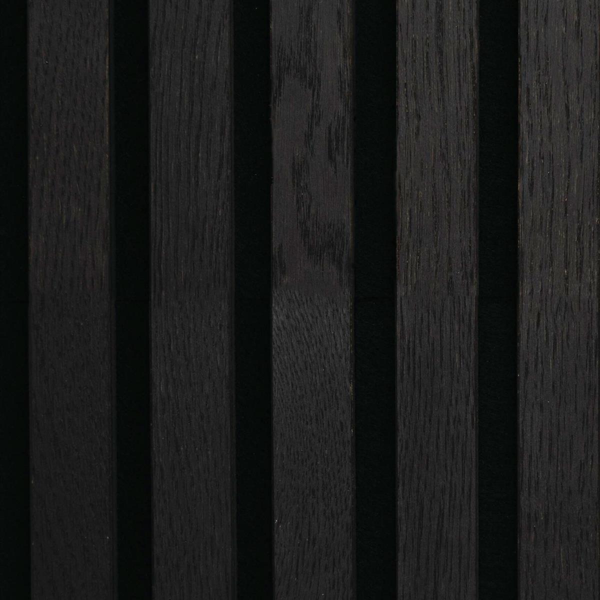 JOKA Paro Akustik Wandpaneele PAS320 279 cm Eiche geräuchert, schwarzes Vlies - geölt Echtholzpaneel
