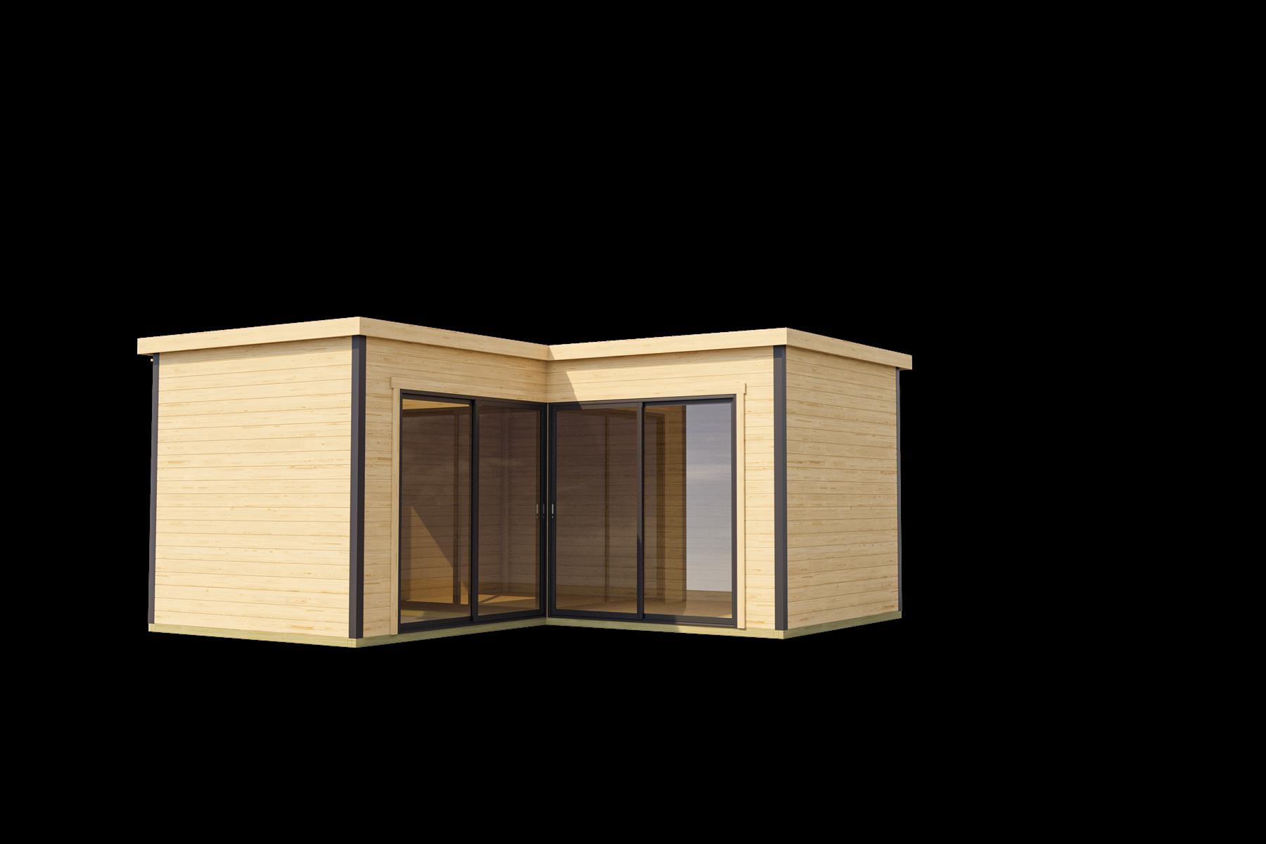 Lasita Maja Domeo 6 Gartenhaus Blockhaus 44 mm, 500 x 500, Naturbelassen