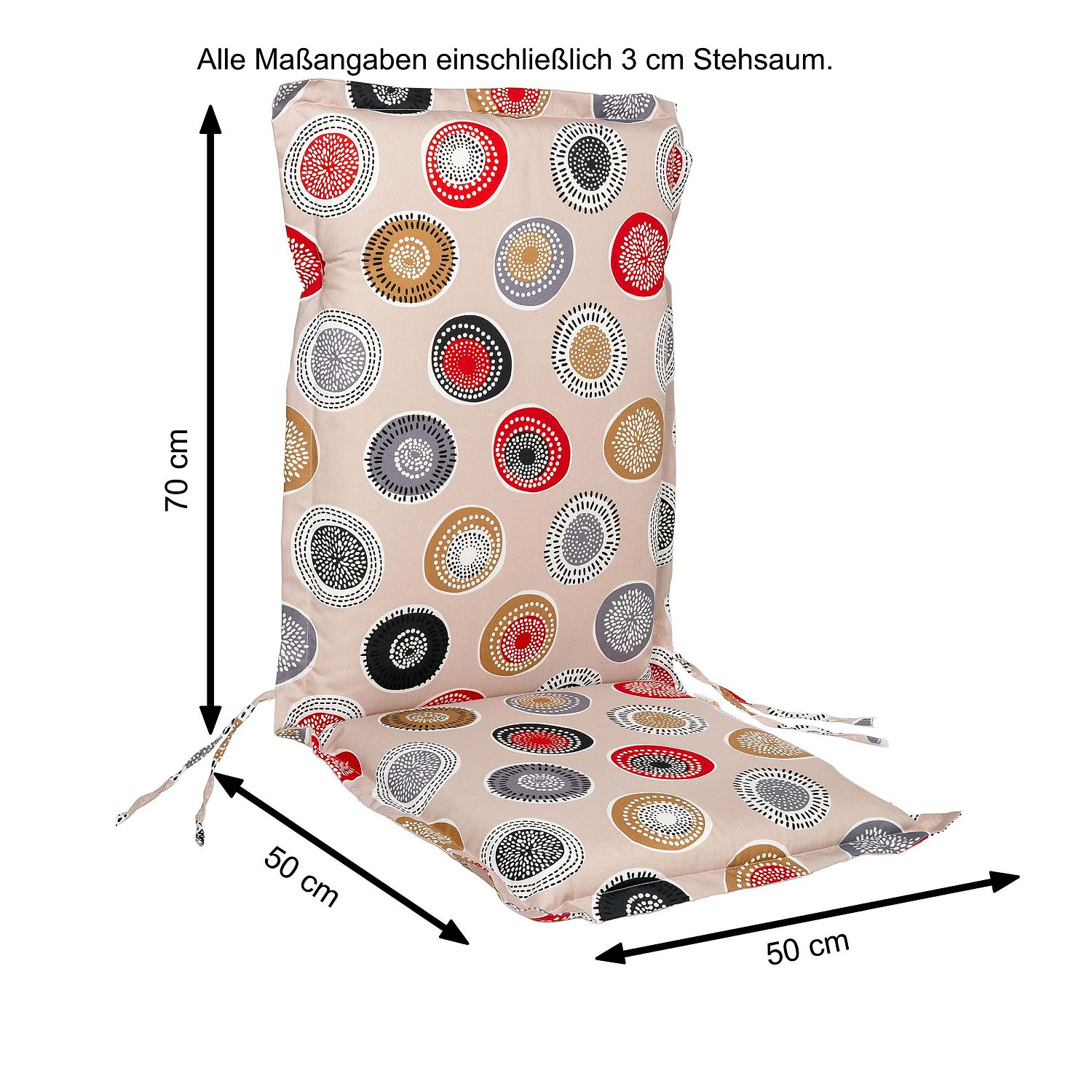 Sitzauflage Hochlehner indoba Design | extra dick | Kreise