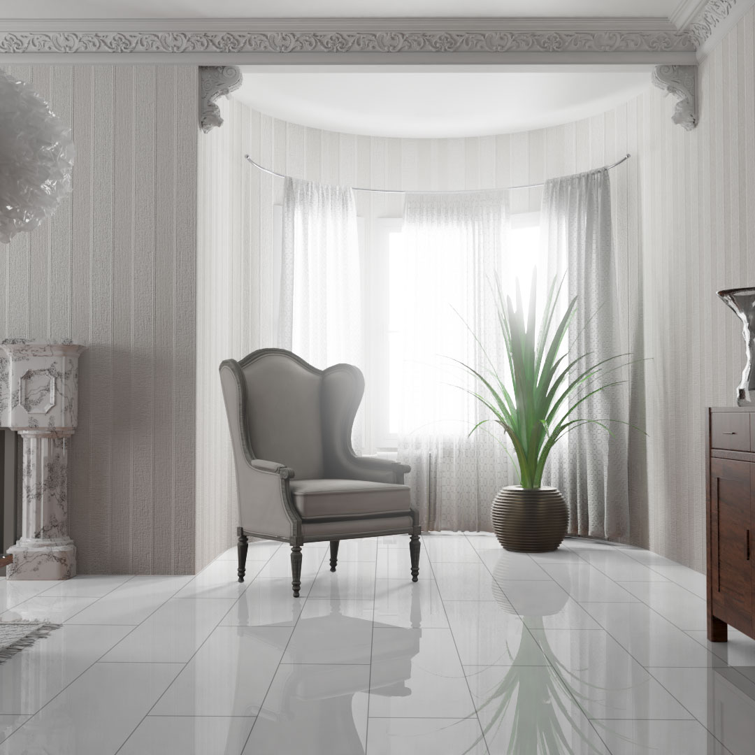 JANGAL Laminat, Laminatboden Bodenbelag 8mm Glanz Stone Line Glanz 2935 Plain White JANGAL Laminat, Laminatboden Bodenbelag 8mm Glanz Stone Line Glanz 2935 Plain White