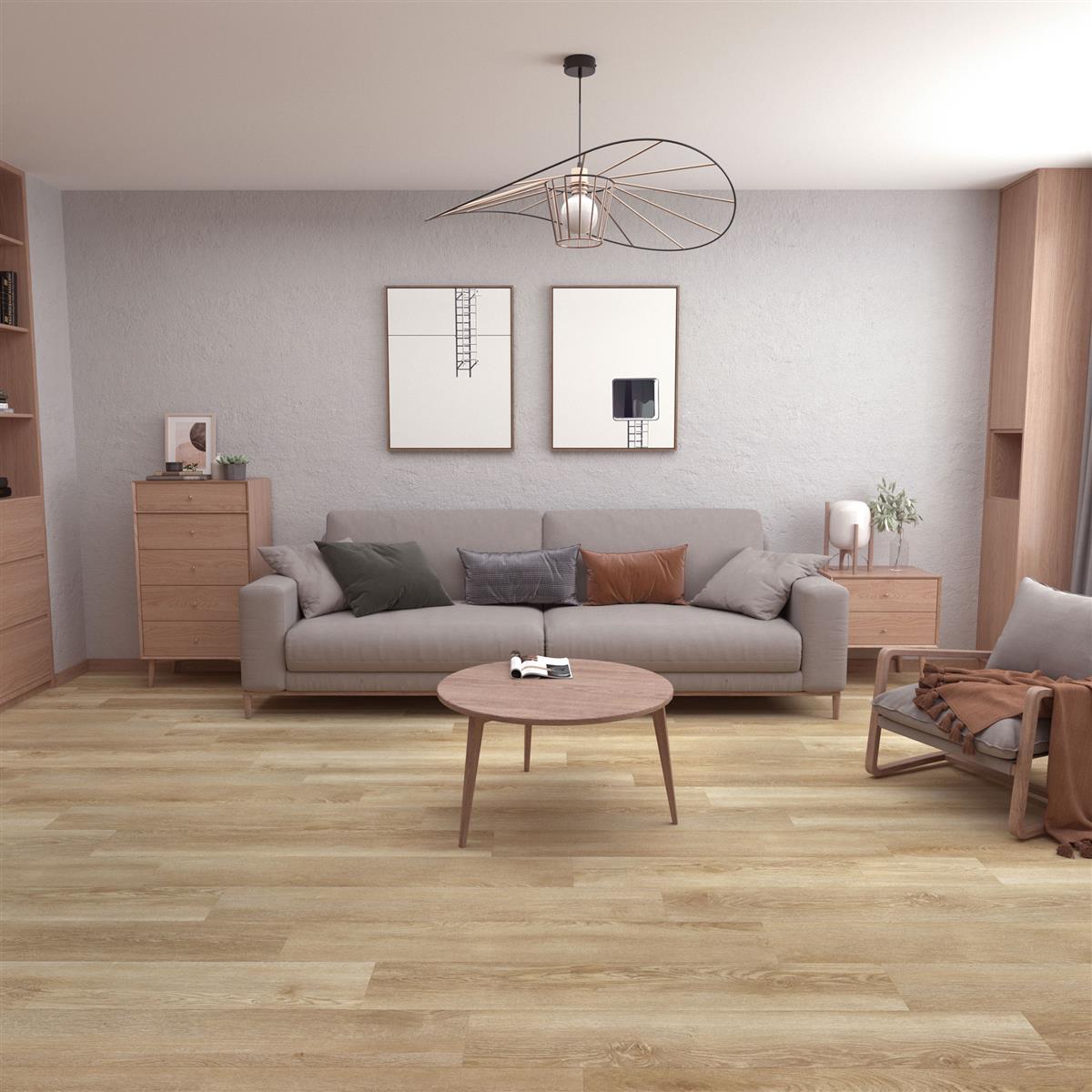 Klick-Vinyl inkl. Trittschall CHECK one Diele | 2432 Weserpark Eiche Klick-Vinyl inkl. Trittschall CHECK one Diele | 2432 Weserpark Eiche