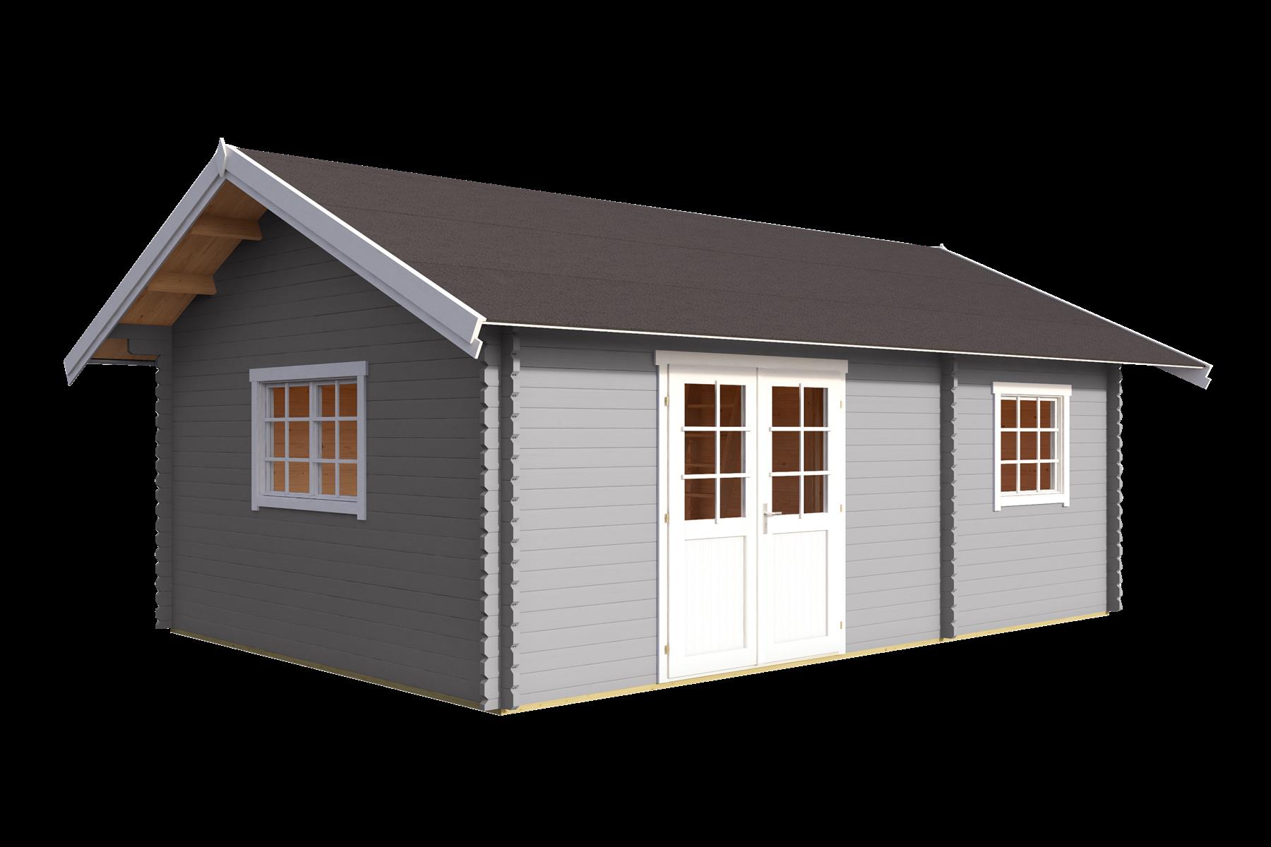 Lasita Maja Caroline Set Gold Gartenhaus Blockhaus 40 mm 3-Raum, 575 x 390, Lichtgrau Lasita Maja Caroline Set Gold Gartenhaus Blockhaus 40 mm 3-Raum, 575 x 390, Lichtgrau