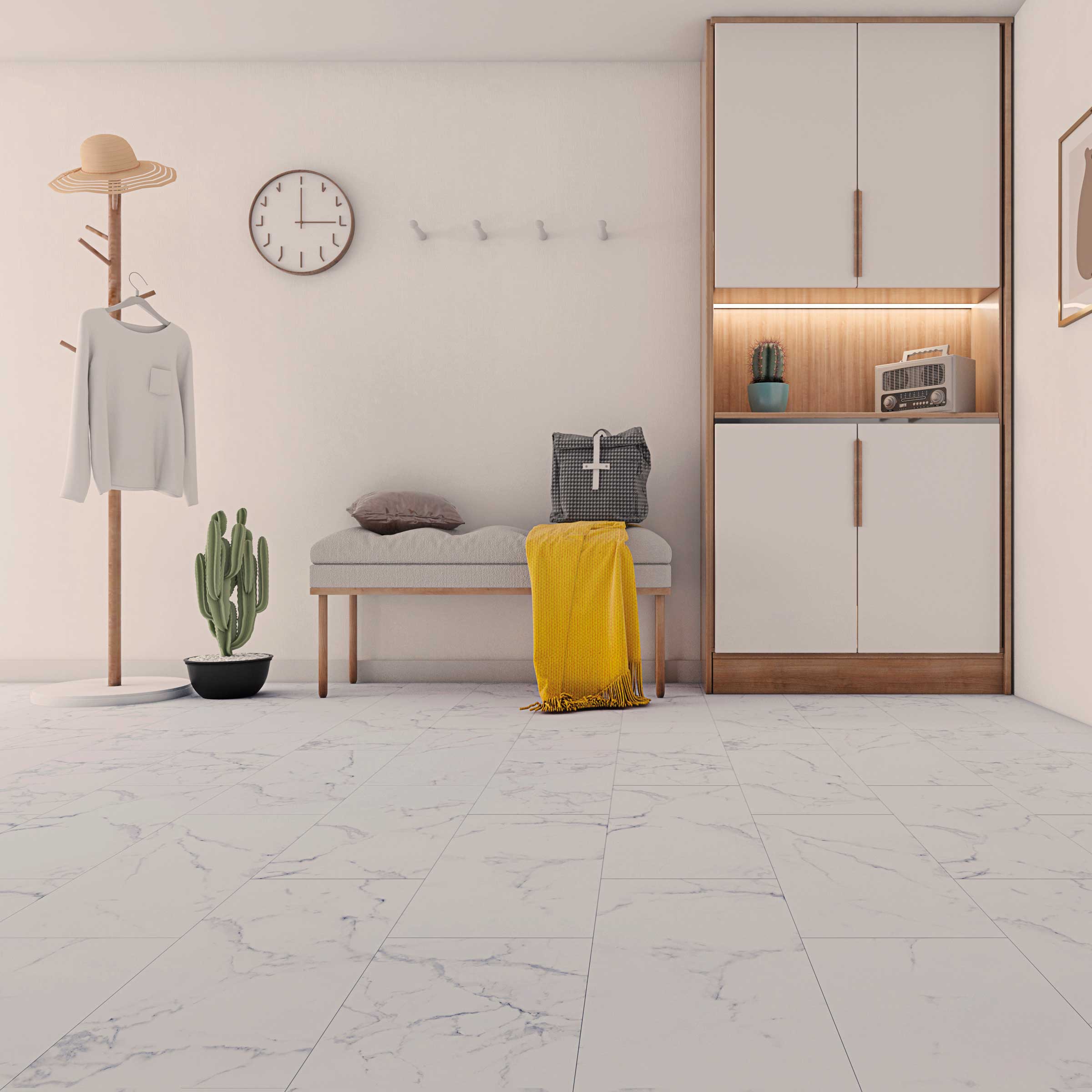 Klick-Vinyl Fliese inkl. Trittschall CHECK one | 2143 Agora Marmor Klick-Vinyl Fliese inkl. Trittschall CHECK one | 2143 Agora Marmor