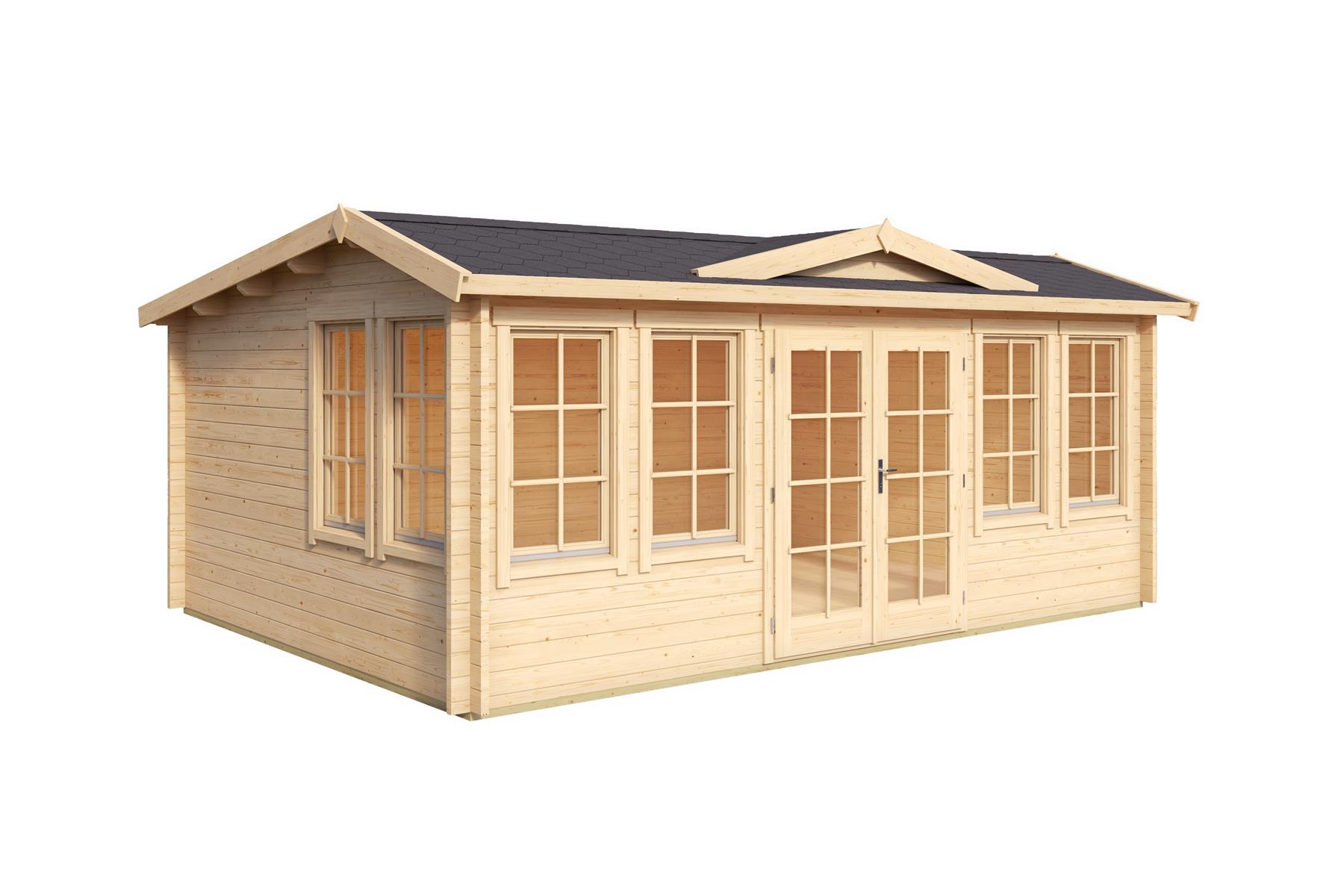 Lasita Maja Balmoral 44 Gartenhaus Blockhaus 44 mm, 380 x 530, Naturbelassen Lasita Maja Balmoral 44 Gartenhaus Blockhaus 44 mm, 380 x 530, Naturbelassen
