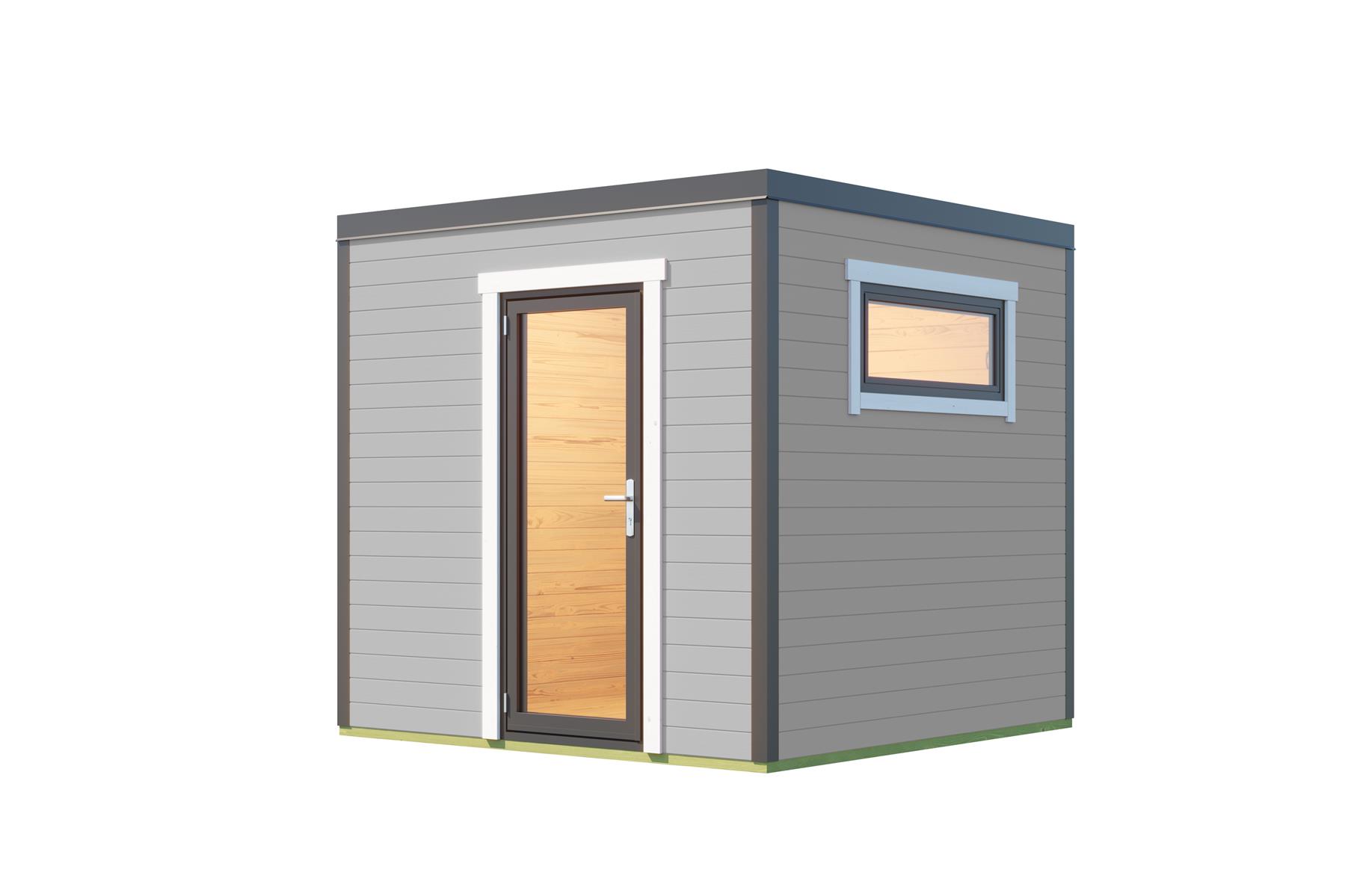 Lasita Maja Sardinia 1 Set Gartenhaus Blockhaus 44 mm, 250x250, Lichtgrau Lasita Maja Sardinia 1 Set Gartenhaus Blockhaus 44 mm, 250x250, Lichtgrau