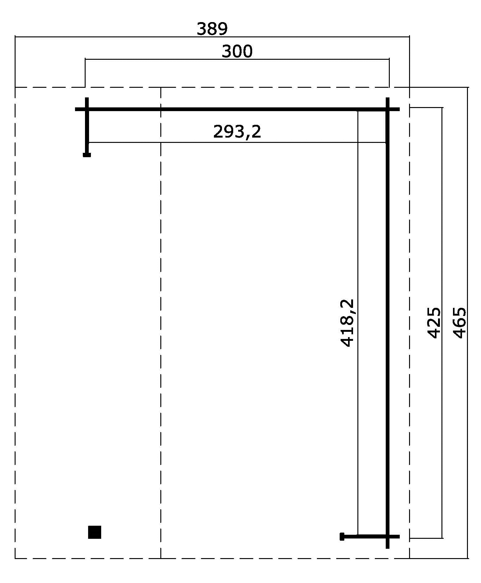 Lasita Maja San Diego Unterstand / Lounge 34mm, 425x300, Naturbelassen