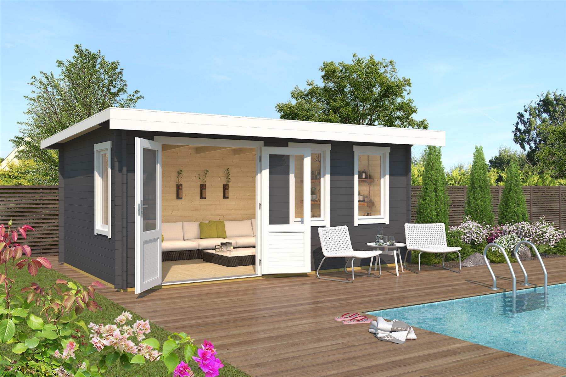 Lasita Maja Baruda 53 Gartenhaus Blockhaus 40 mm, 510 x 330, Carbongrau Lasita Maja Baruda 53 Gartenhaus Blockhaus 40 mm, 510 x 330, Carbongrau