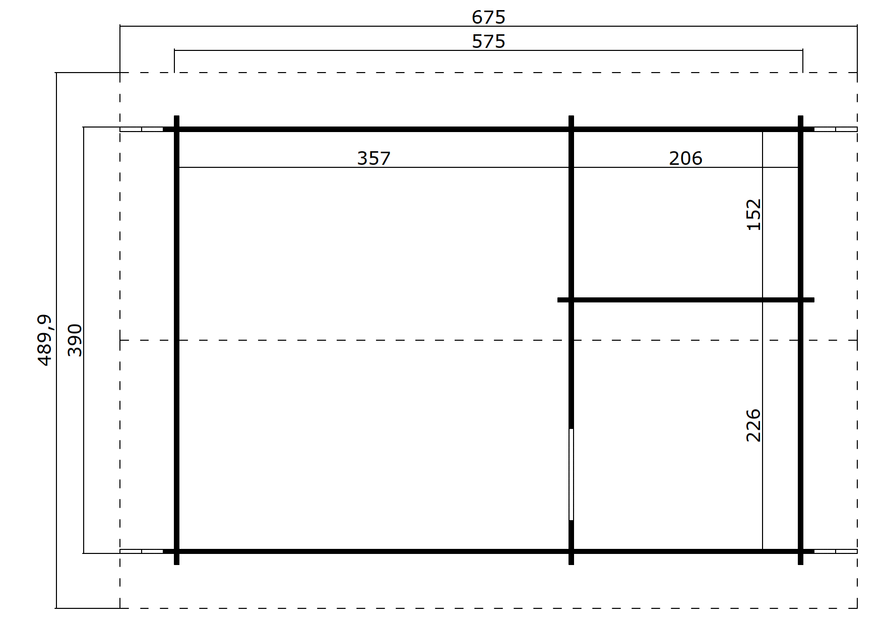 Lasita Maja Caroline 2.3 Gartenhaus Blockhaus 40 mm 3-Raum und Schlafboden, 390 x 575, Schwedenrot