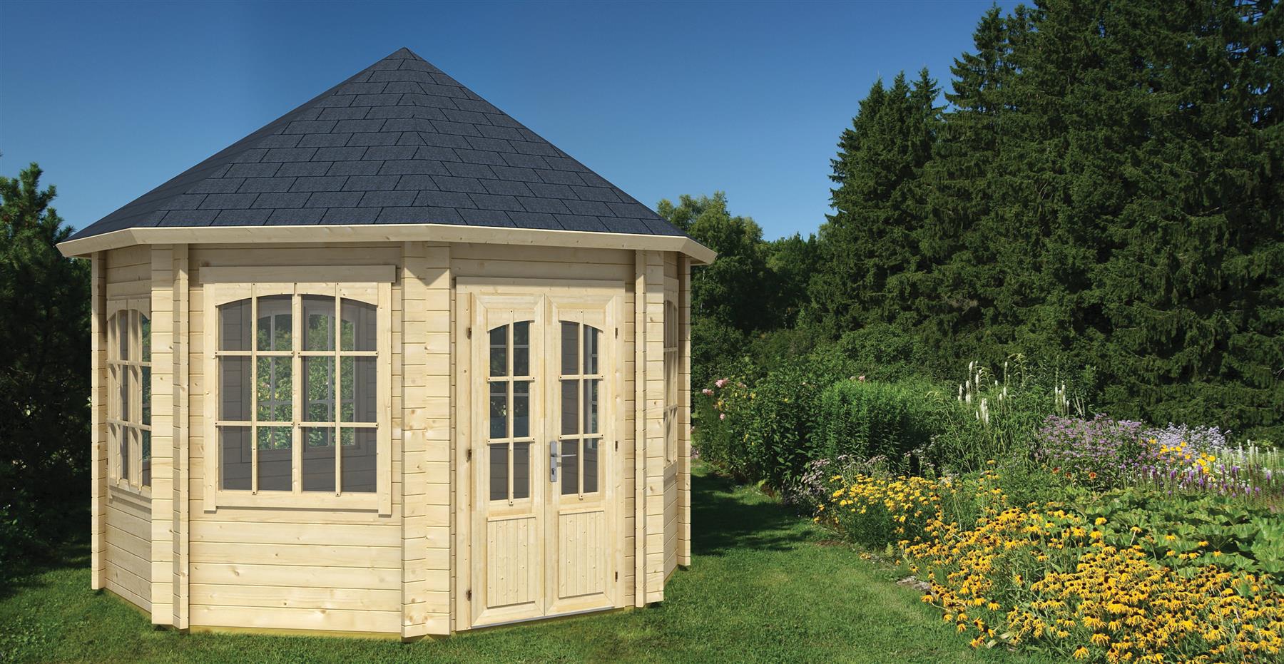 Lasita Maja Jamaica Pavillion 44 mm, 347 x 347, Naturbelassen Lasita Maja Jamaica Pavillion 44 mm, 347 x 347, Naturbelassen