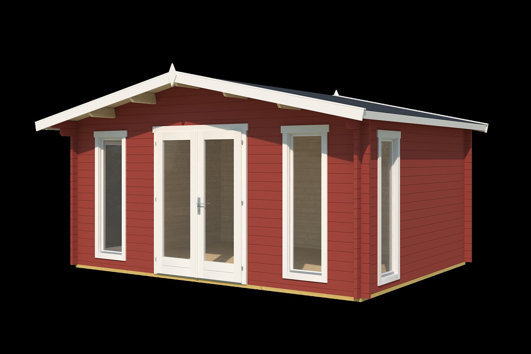 Lasita Maja Elgin 44 Set Silber Gartenhaus Blockhaus 44 mm, 480 x 360, Schwedenrot Lasita Maja Elgin 44 Set Silber Gartenhaus Blockhaus 44 mm, 480 x 360, Schwedenrot