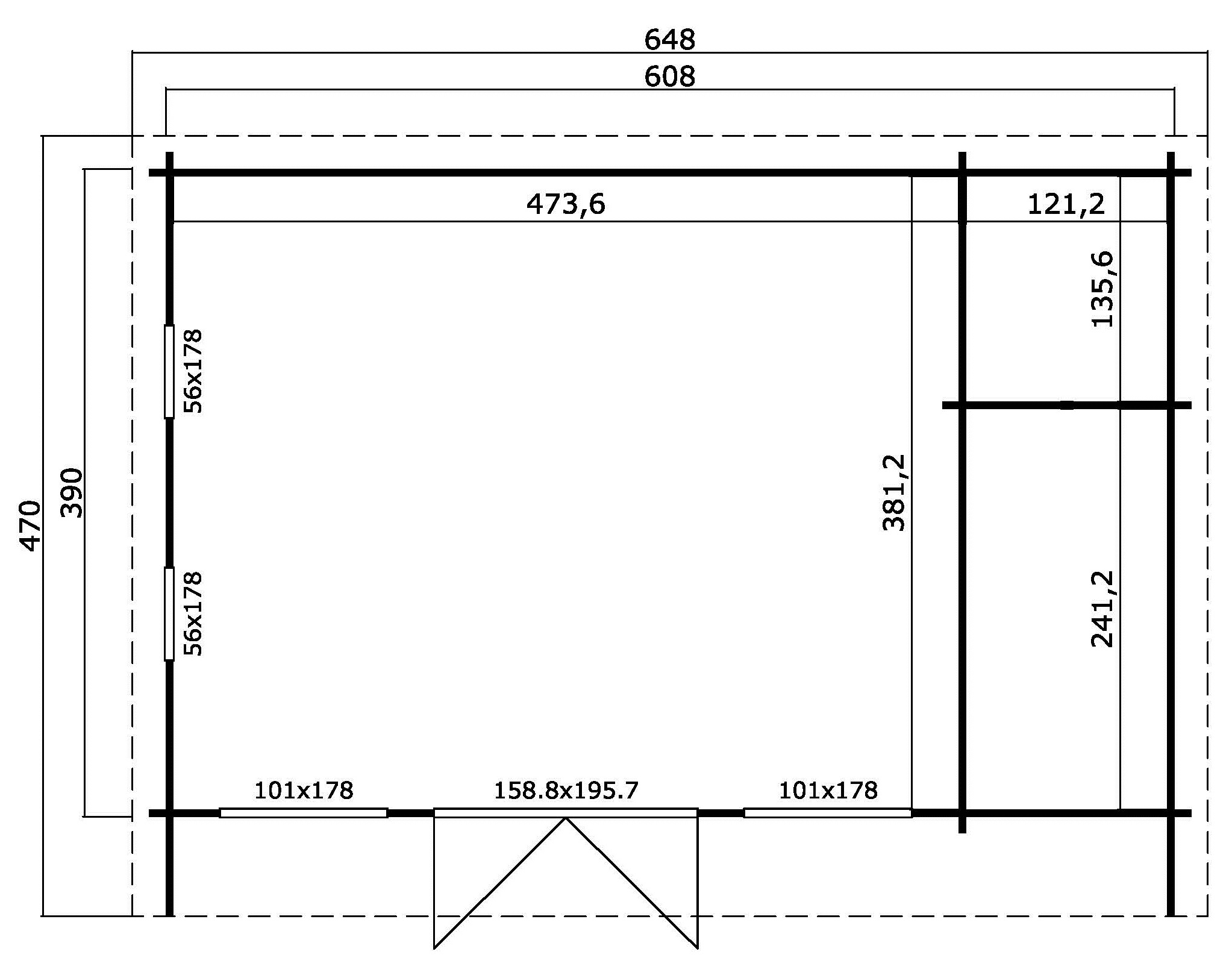 Lasita Maja Japan Gartenhaus Blockhaus 44 mm  3-Raum, 608 x 390, Naturbelassen Lasita Maja Japan Gartenhaus Blockhaus 44 mm  3-Raum, 608 x 390, Naturbelassen