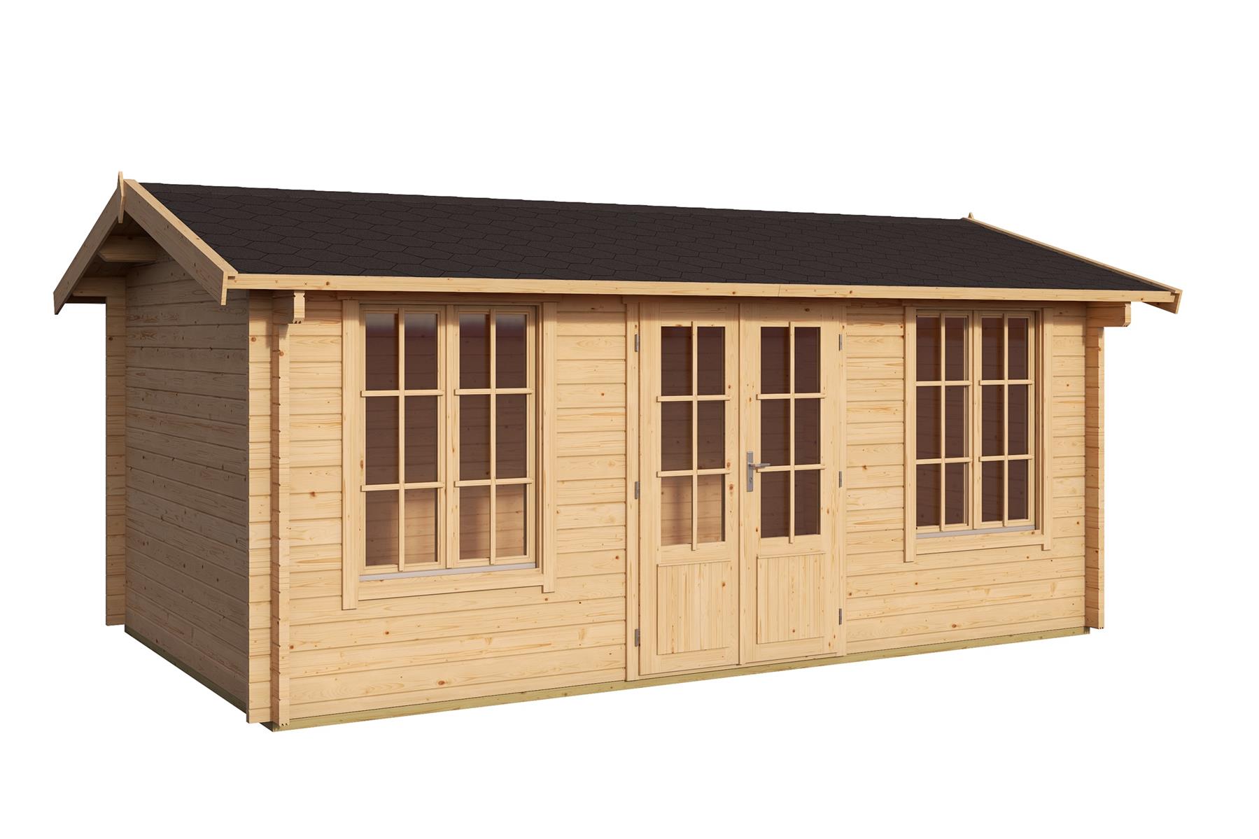 Lasita Maja Pembrokeshire 53 Gartenhaus Blockhaus 44 mm, 480 x 280, Naturbelassen Lasita Maja Pembrokeshire 53 Gartenhaus Blockhaus 44 mm, 480 x 280, Naturbelassen