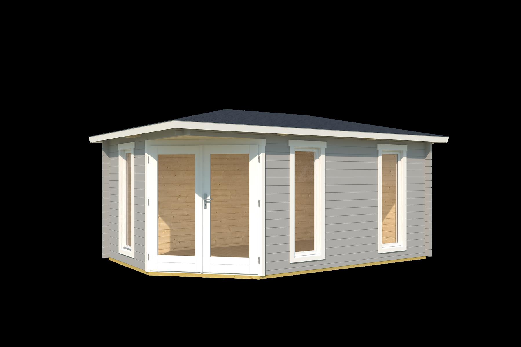 Lasita Maja Edinburgh 2 Gartenhaus Blockhaus 40 mm, 448x280, Lichtgrau Lasita Maja Edinburgh 2 Gartenhaus Blockhaus 40 mm, 448x280, Lichtgrau
