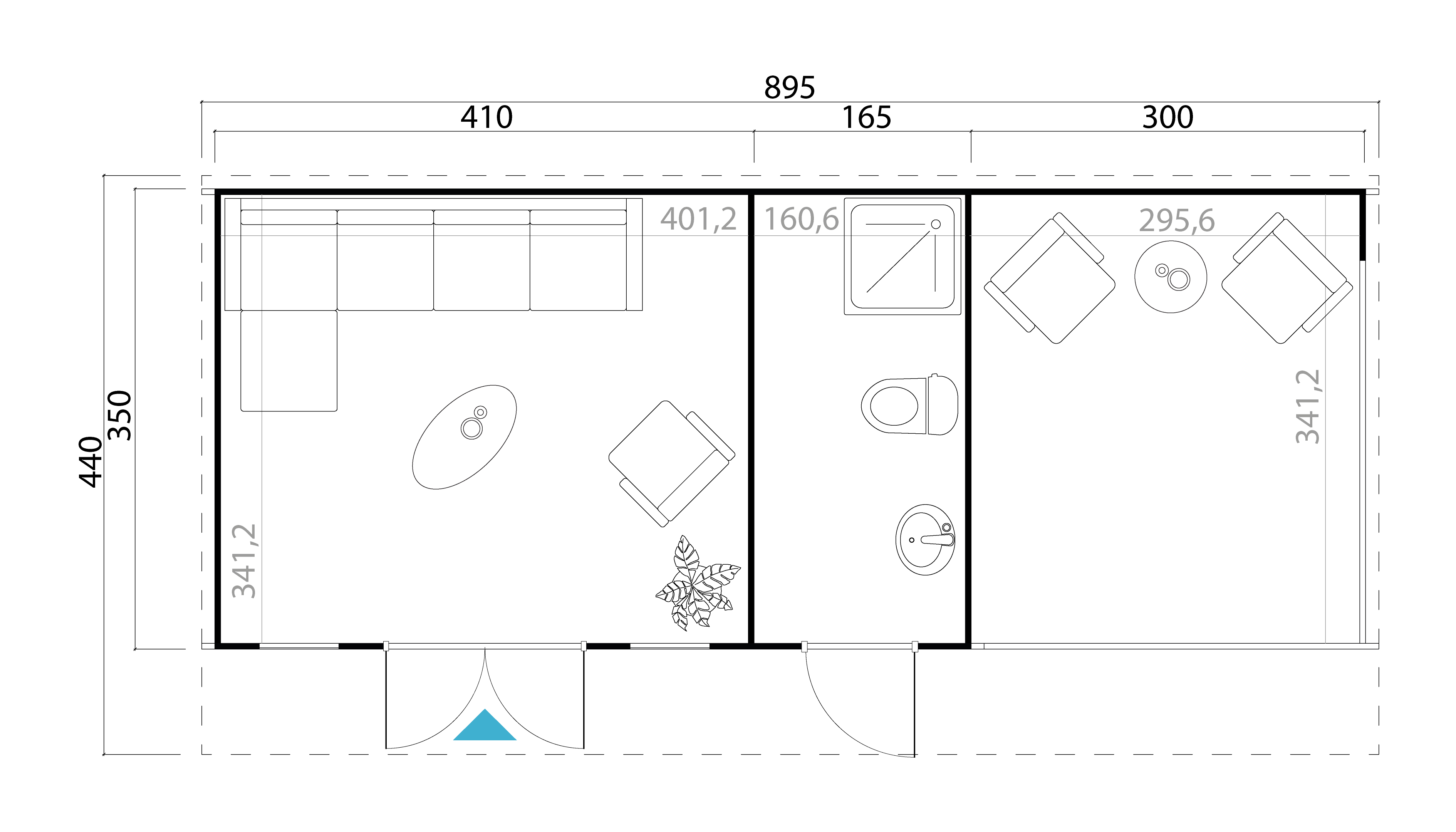 Lasita Maja Sicily Dachverlängerung Anbau für Sicily 44 mm, 300x350, Lichtgrau Lasita Maja Sicily Dachverlängerung Anbau für Sicily 44 mm, 300x350, Lichtgrau