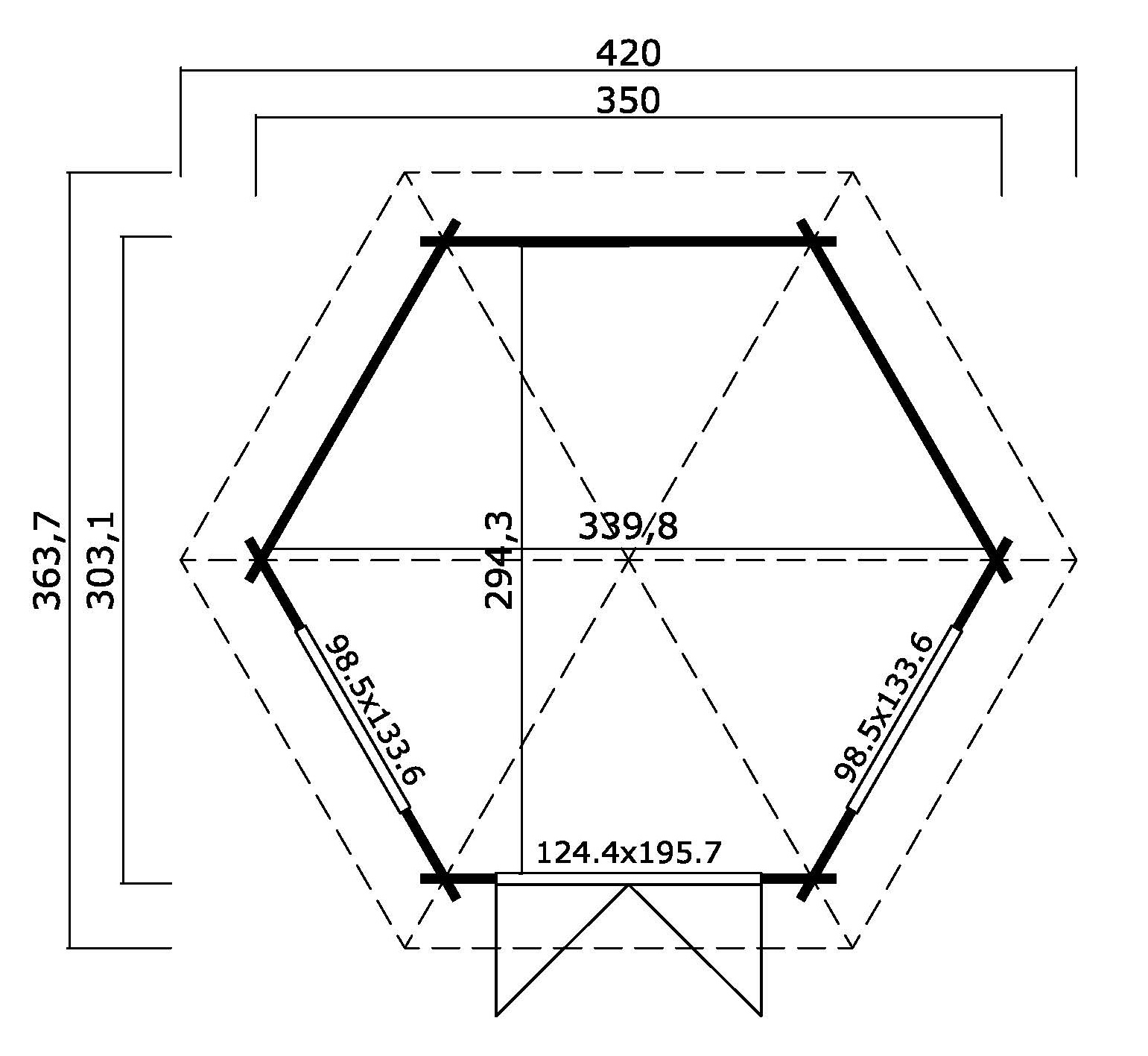 Lasita Maja Rivera 44 Pavillion 44 mm, 350 x 303, Schwedenrot