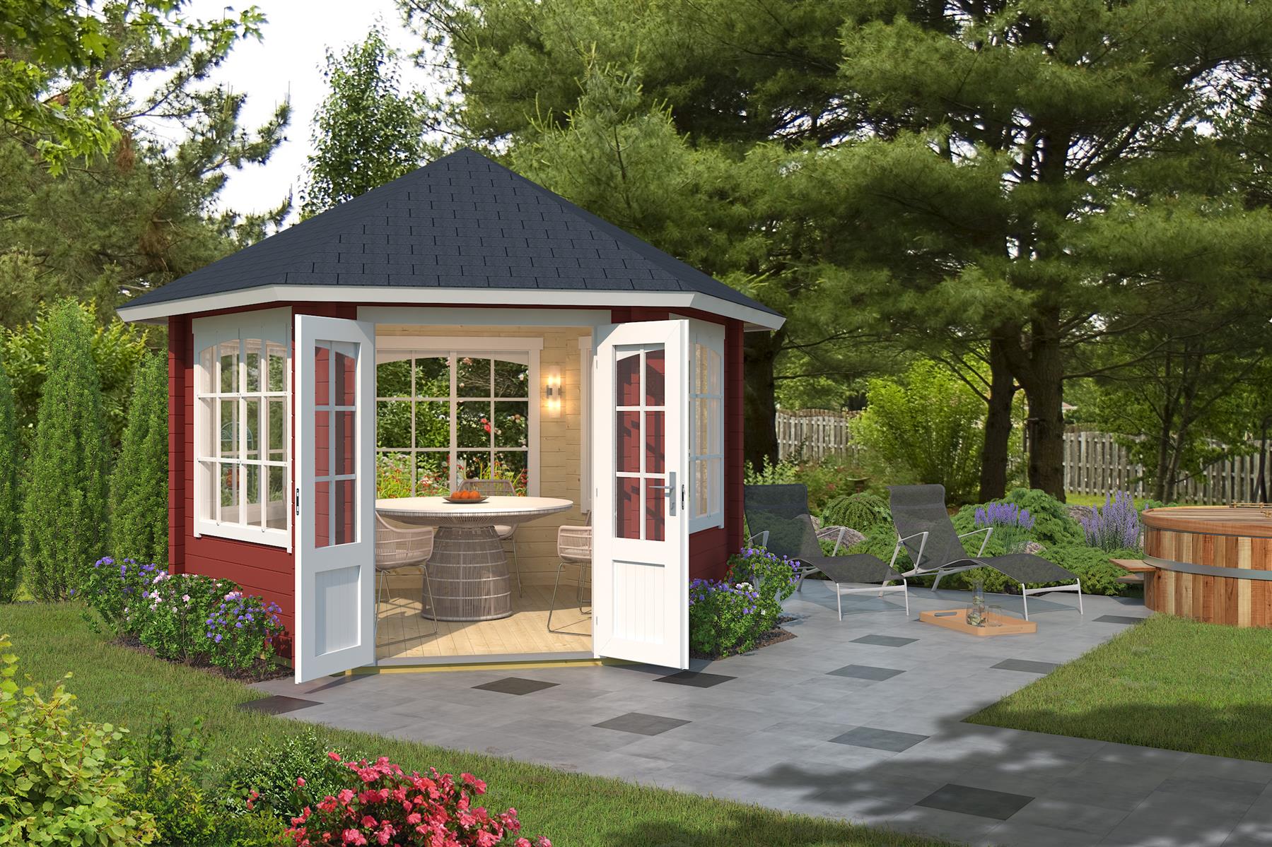 Lasita Maja Ilmenau Pavillion 44 mm, 350 x 303, Schwedenrot Lasita Maja Ilmenau Pavillion 44 mm, 350 x 303, Schwedenrot