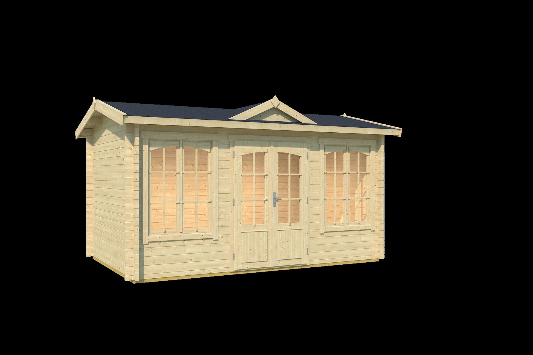 Lasita Maja Kensington Gartenhaus Blockhaus 44 mm, 400 x 250, Naturbelassen