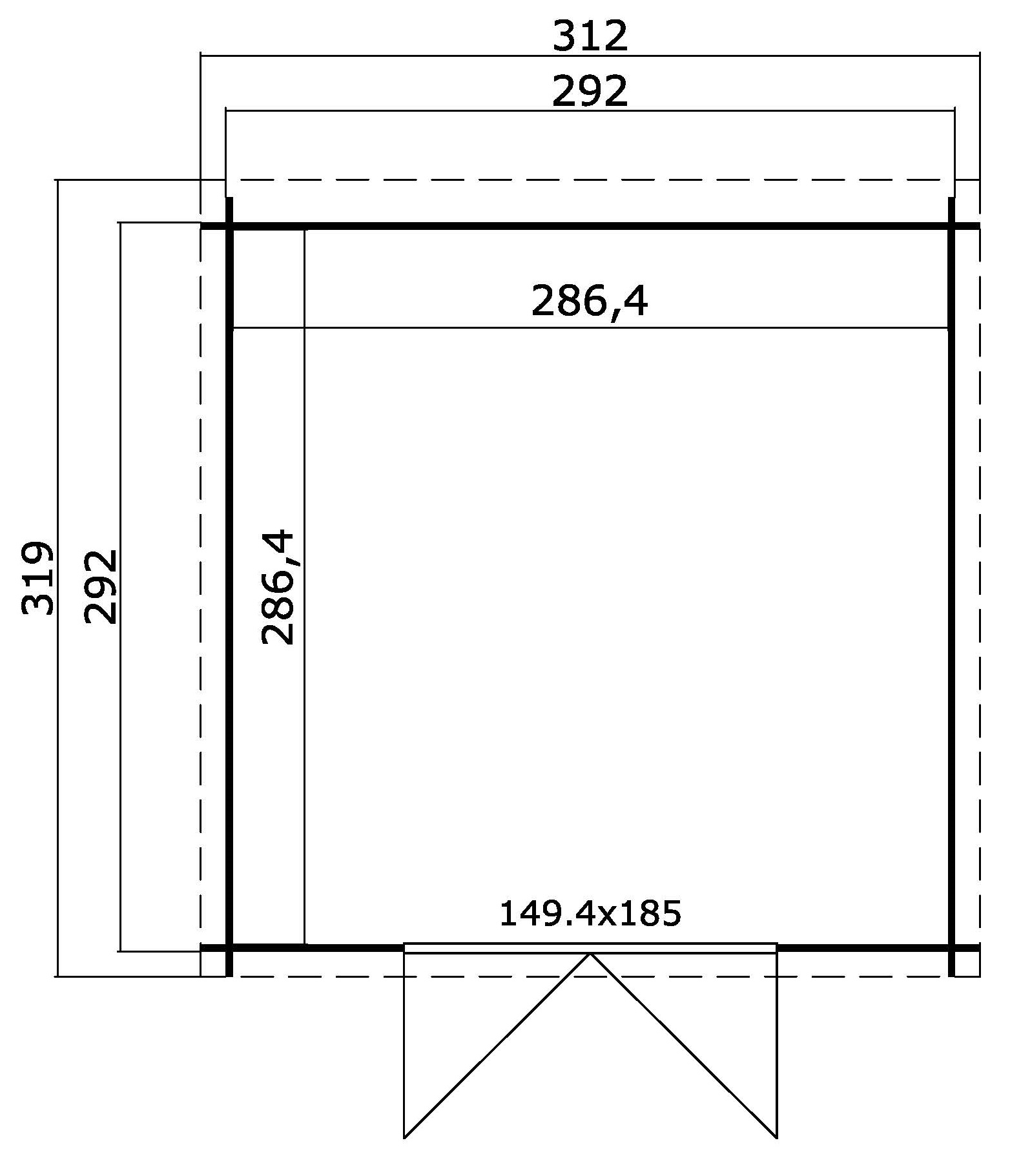 Lasita Maja Miami Holz-Gartenhaus Blockhaus 28mm, 292x292, Naturbelassen