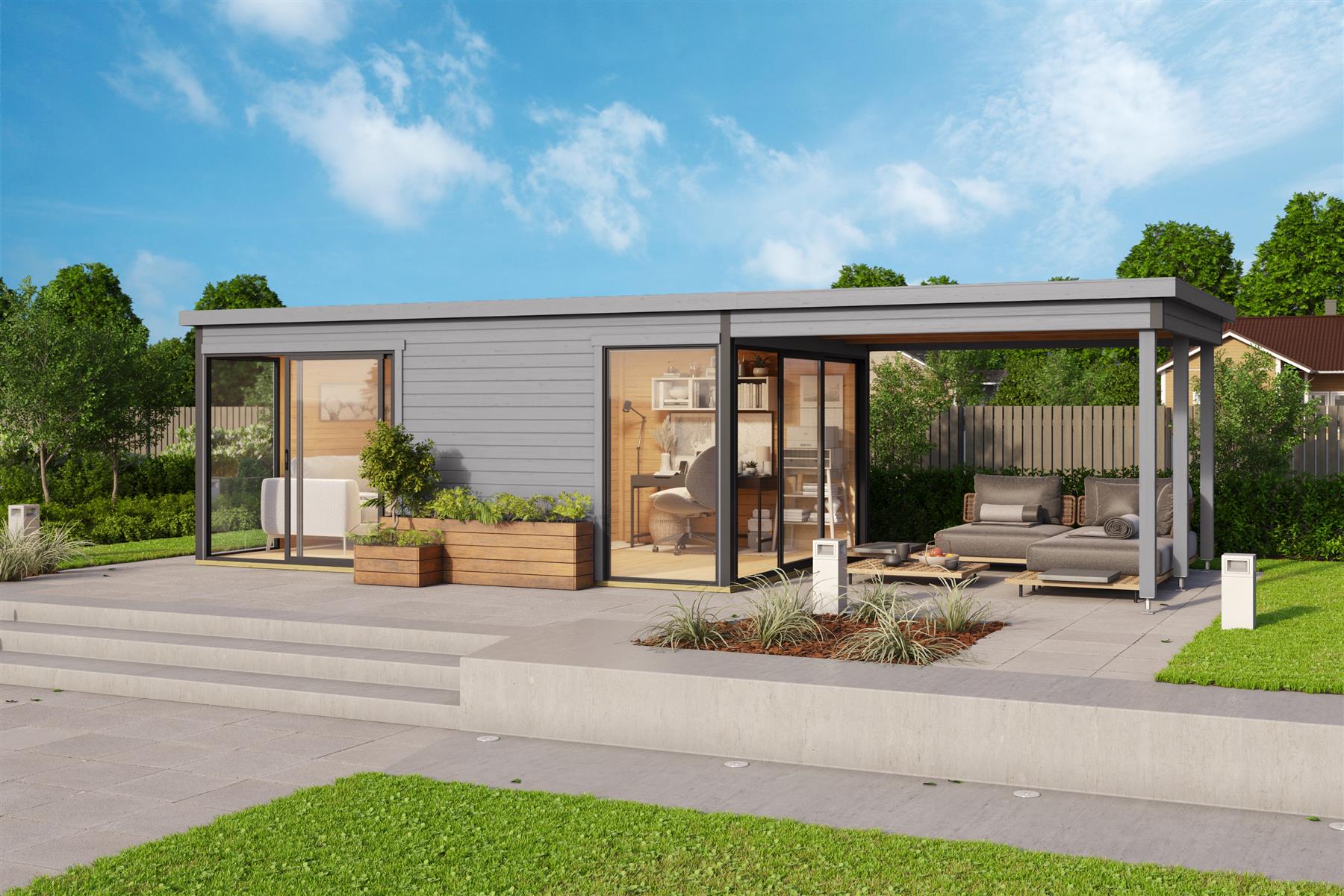 Lasita Maja Domeo 3 Und 4 Dachverlängerung 44 mm, 300 x 322, Lichtgrau Lasita Maja Domeo 3 Und 4 Dachverlängerung 44 mm, 300 x 322, Lichtgrau