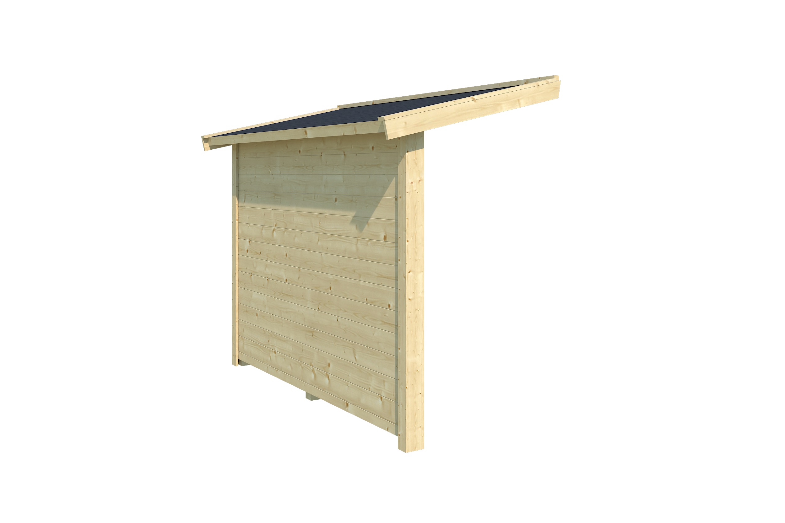 Lasita Maja Schleppdach mit Seitenwand 90 X 240 B Schleppdach 28 mm, 2200x900, Naturbelassen Lasita Maja Schleppdach mit Seitenwand 90 X 240 B Schleppdach 28 mm, 2200x900, Naturbelassen