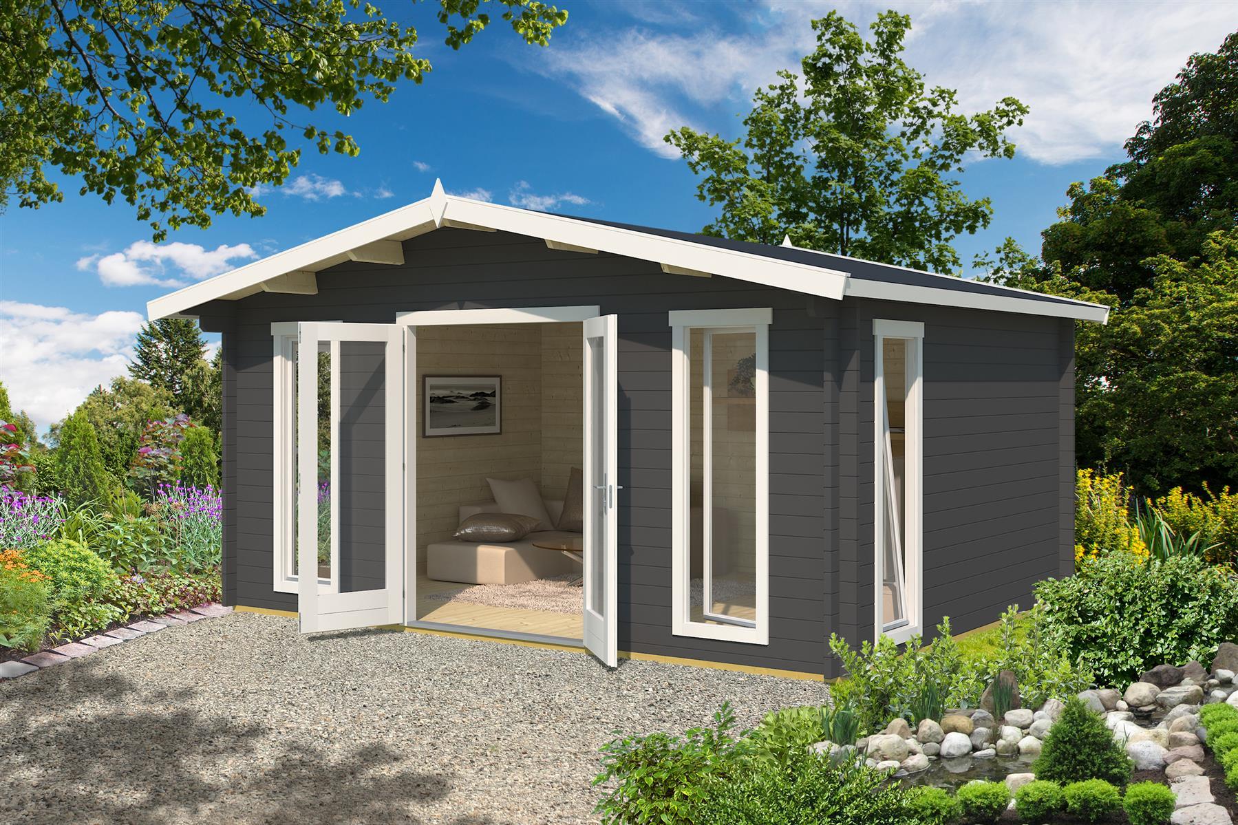 Lasita Maja Elgin 44 Set Silber Gartenhaus Blockhaus 44 mm, 480 x 360, Carbongrau Lasita Maja Elgin 44 Set Silber Gartenhaus Blockhaus 44 mm, 480 x 360, Carbongrau