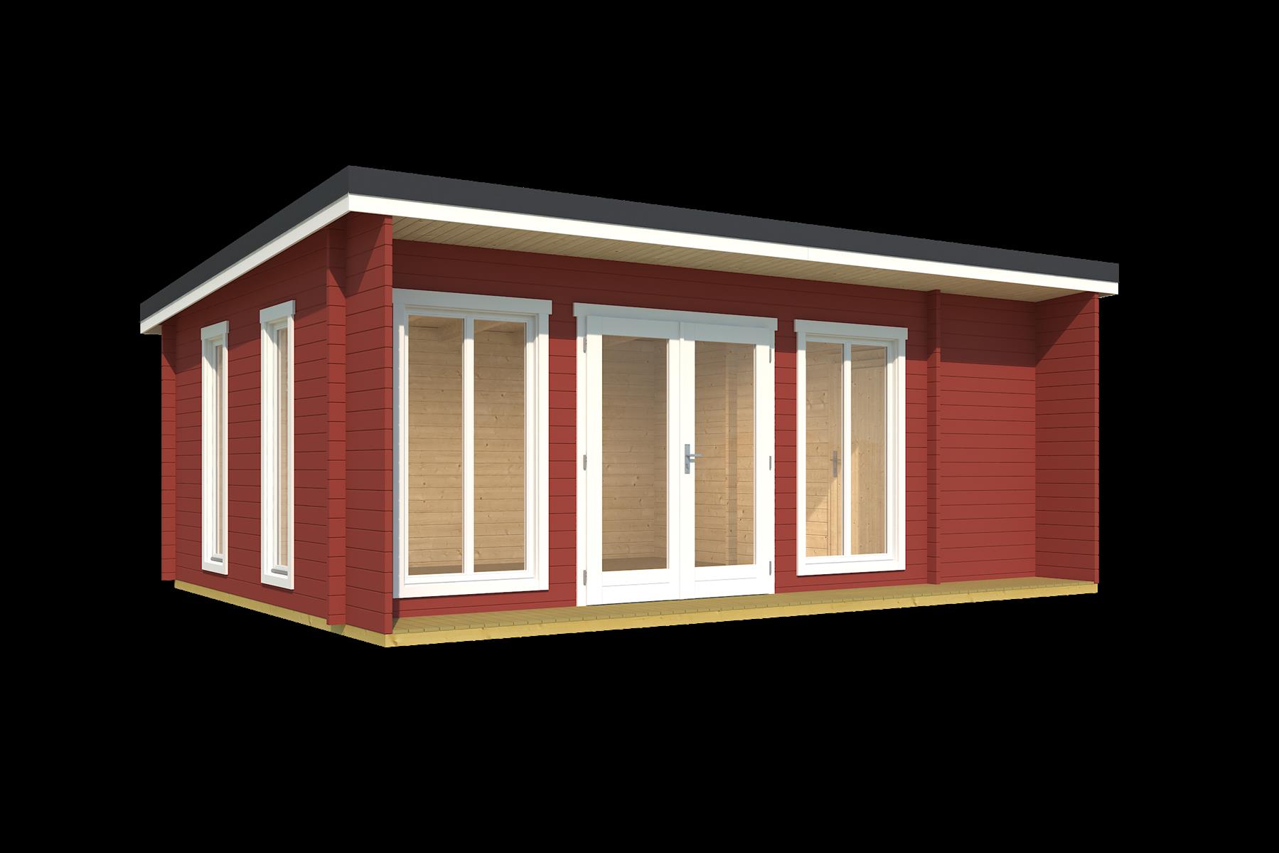 Lasita Maja Japan Gartenhaus Blockhaus 44 mm  3-Raum, 608 x 390, Schwedenrot Lasita Maja Japan Gartenhaus Blockhaus 44 mm  3-Raum, 608 x 390, Schwedenrot