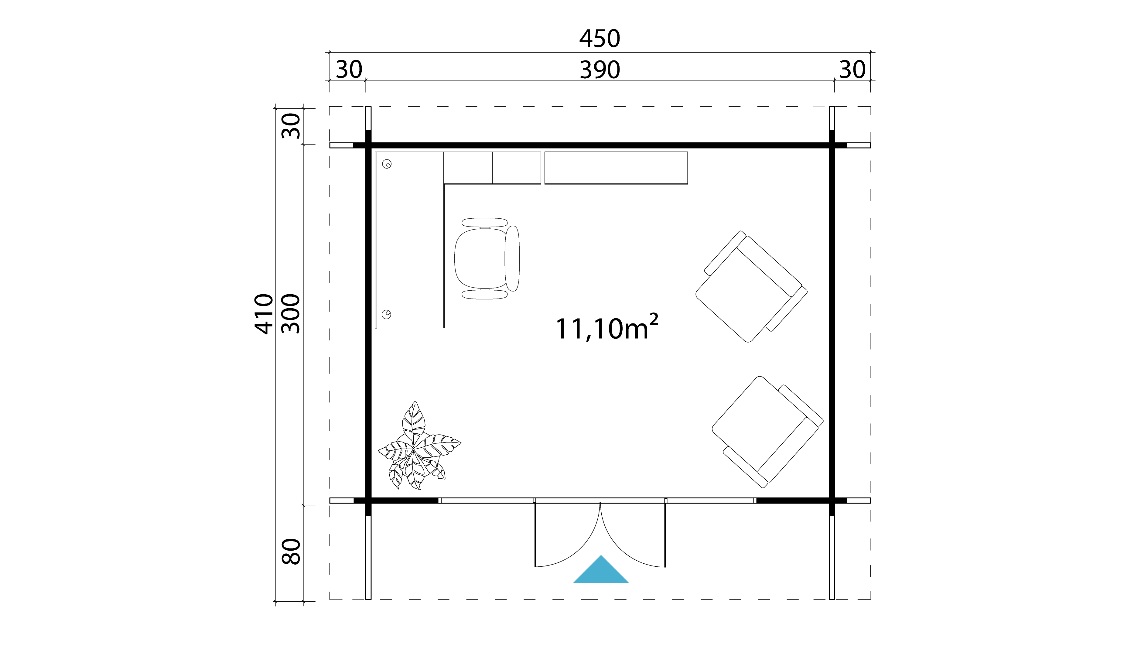 Lasita Maja Sussex 1 Gartenhaus Blockhaus 44 mm mit Vordach, 390 x 300, Schwedenrot Lasita Maja Sussex 1 Gartenhaus Blockhaus 44 mm mit Vordach, 390 x 300, Schwedenrot