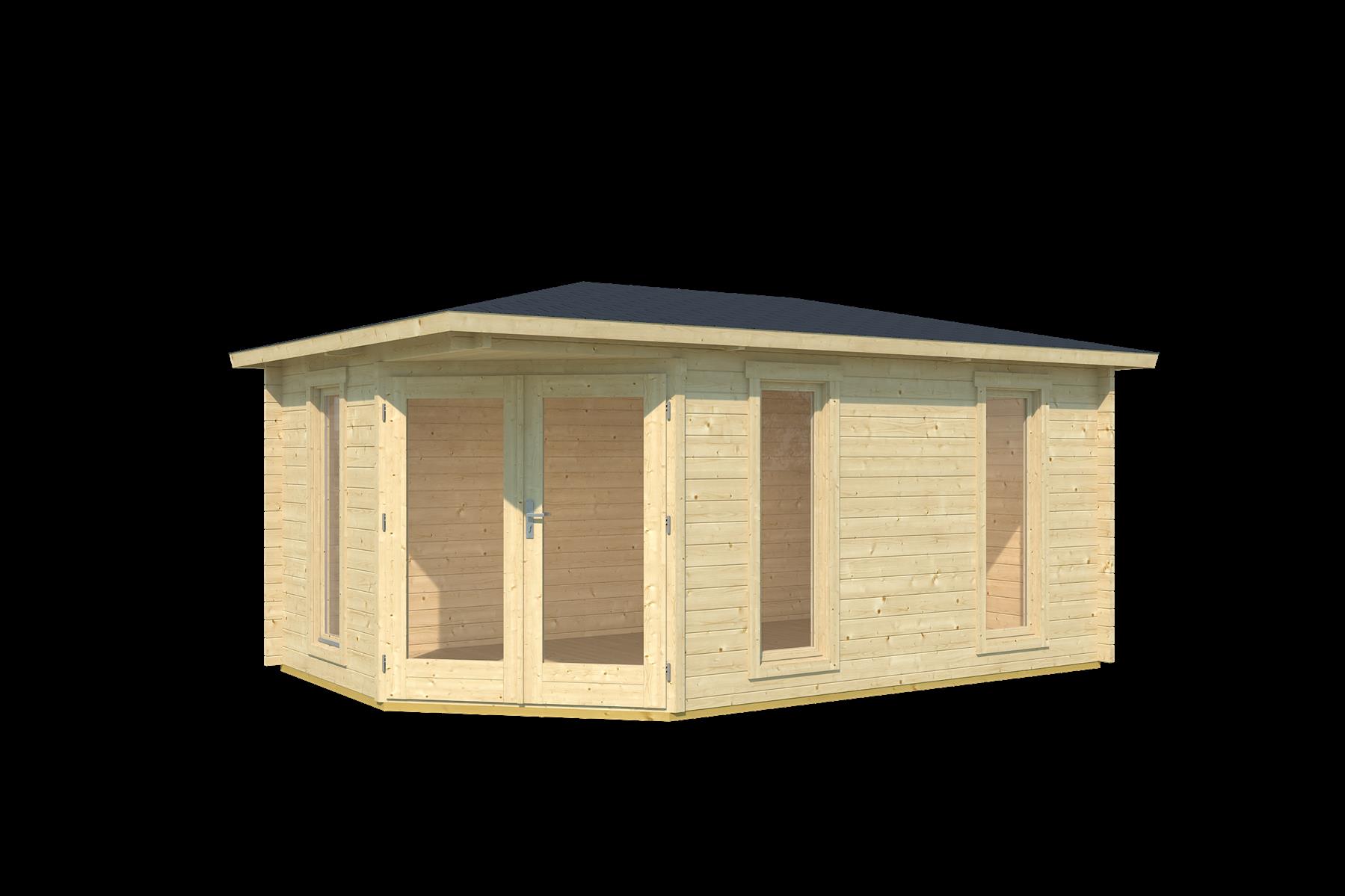 Lasita Maja Edinburgh 2 Gartenhaus Blockhaus 40 mm, 448x280, Naturbelassen