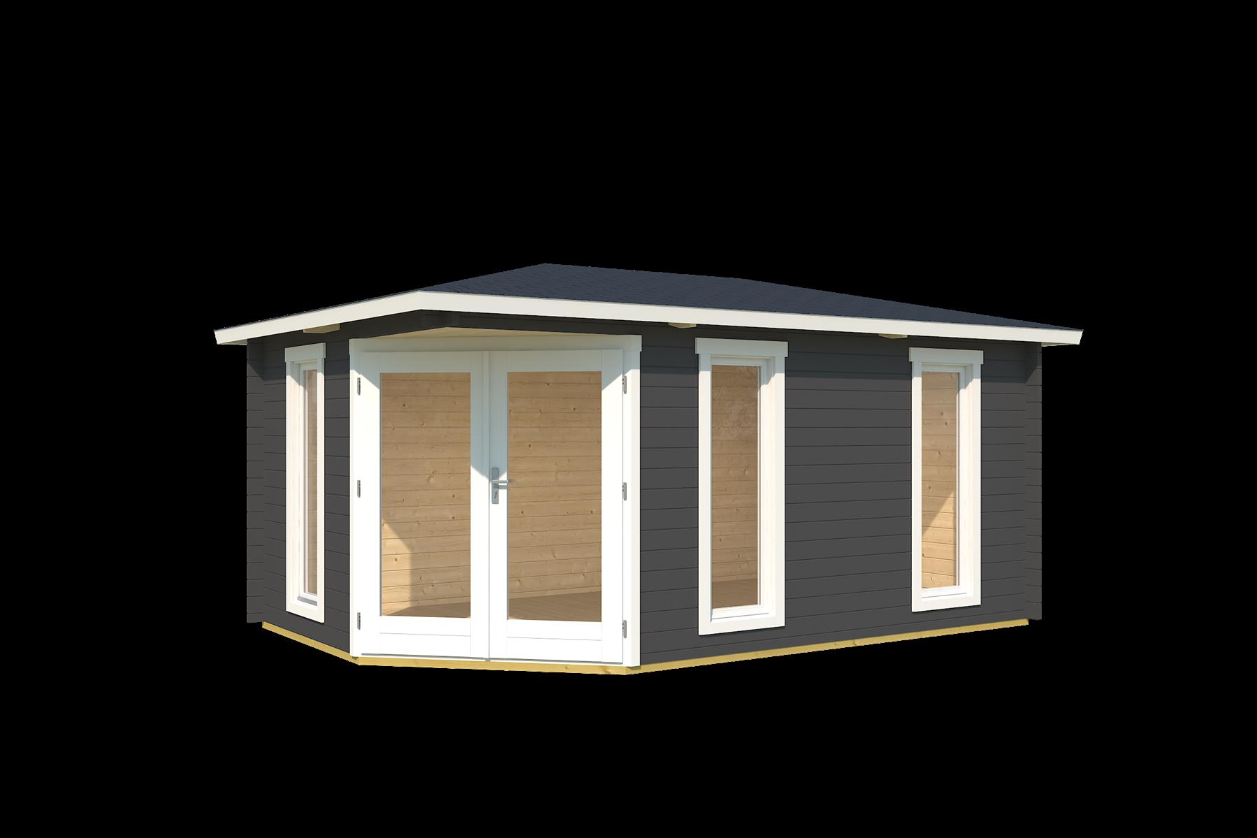 Lasita Maja Edinburgh 2 Gartenhaus Blockhaus 40 mm, 448x280, Carbongrau