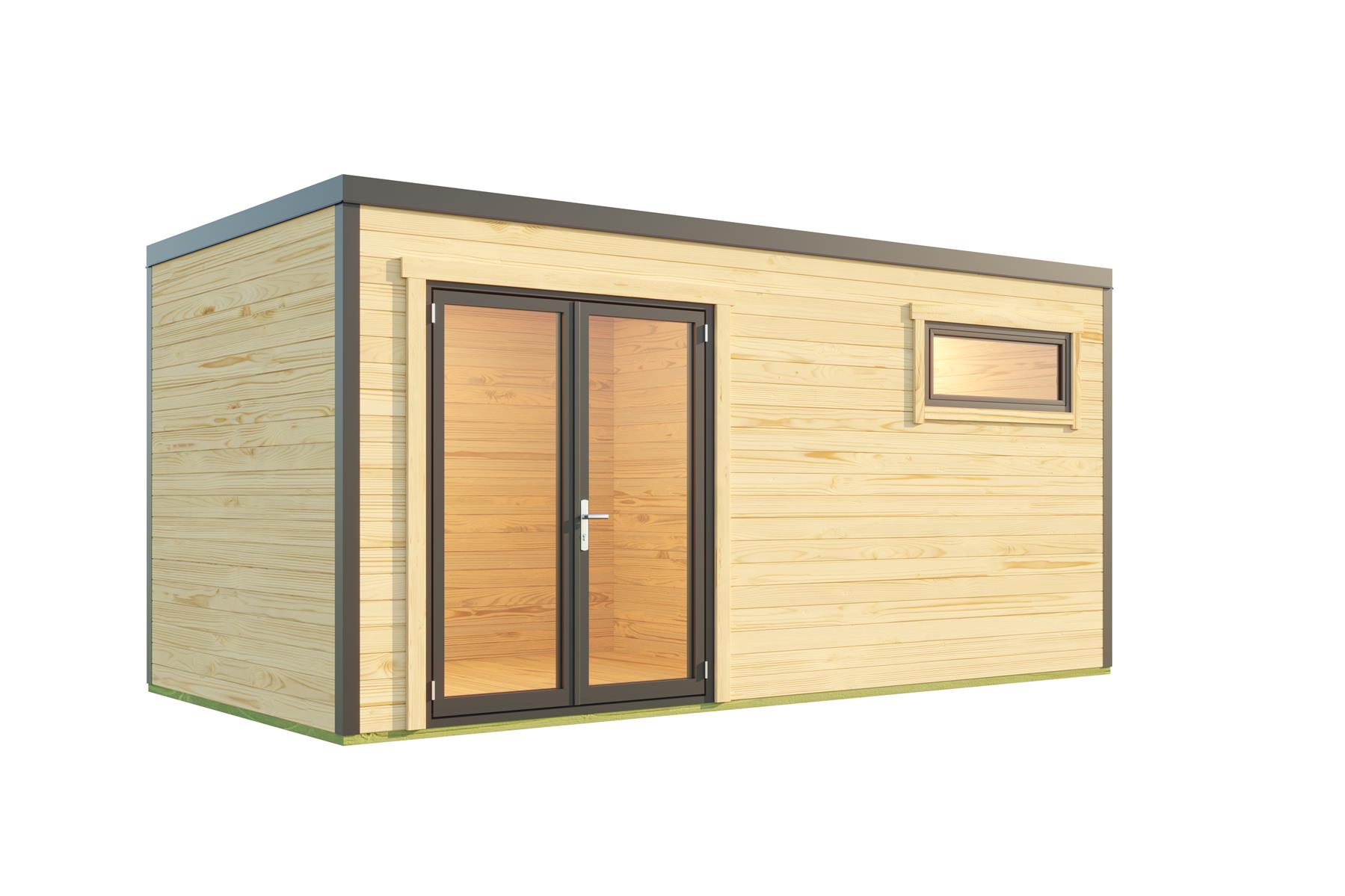 Lasita Maja Sardinia 3 Set Gartenhaus Blockhaus 44 mm 2-Räume, 500x250, Naturbelassen Lasita Maja Sardinia 3 Set Gartenhaus Blockhaus 44 mm 2-Räume, 500x250, Naturbelassen
