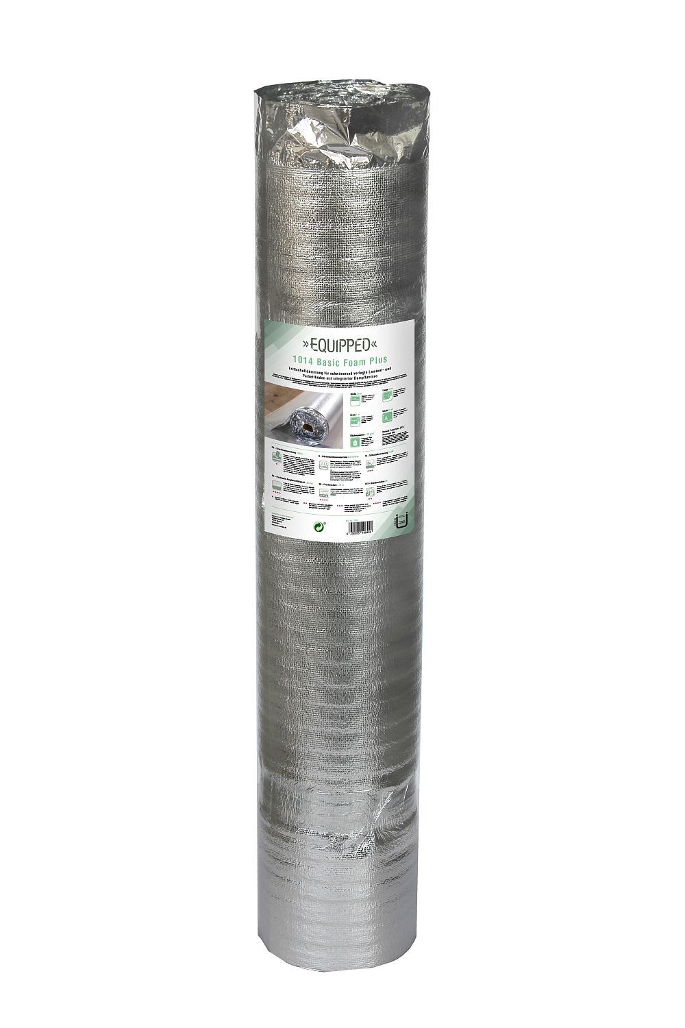 EQUIPPED 1014 Basic Foam Plus (2mm) - 15m²/Rolle - 24 rollen/ Karton - Breite 1m - Unterlage / Trittschalldämmung für Laminat