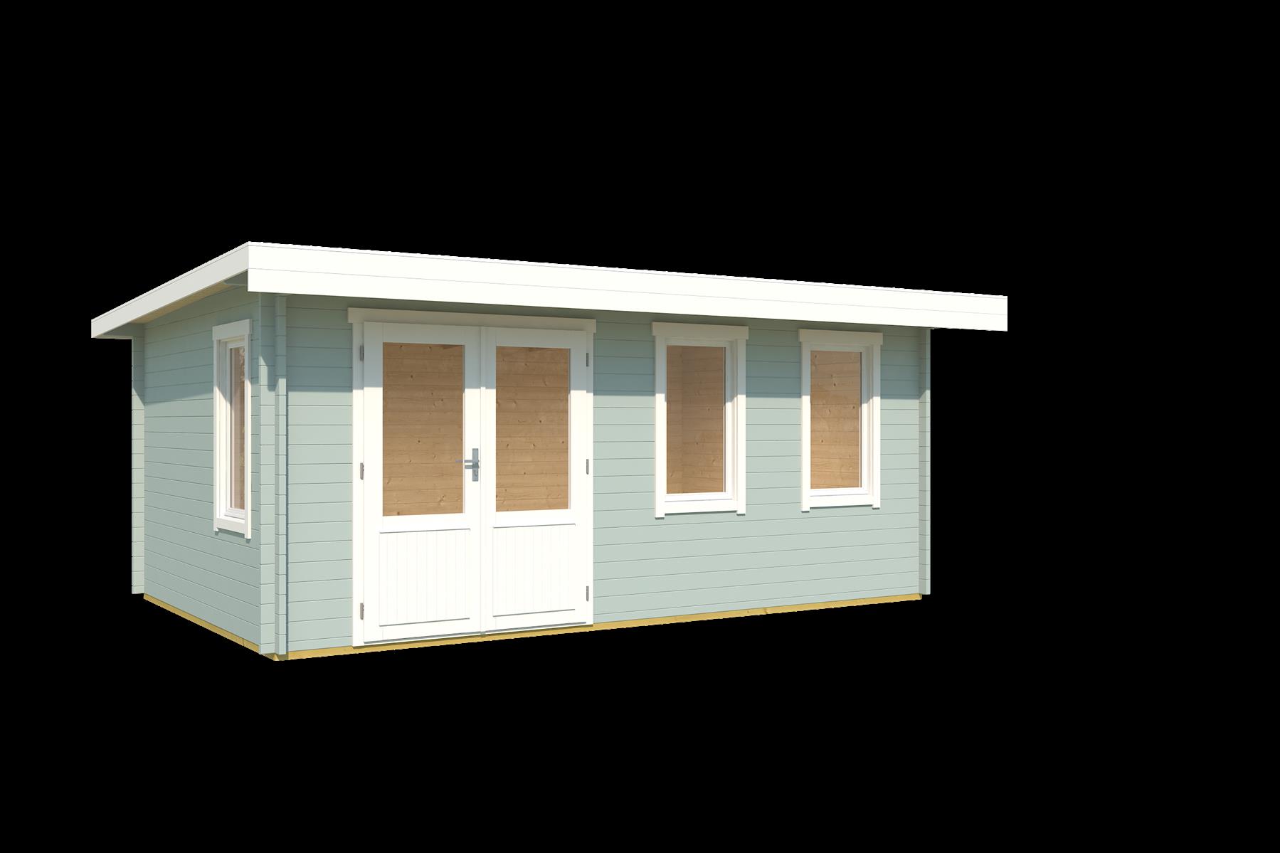 Lasita Maja Baruda 53 Gartenhaus Blockhaus 40 mm, 510 x 330, Gletschergrün