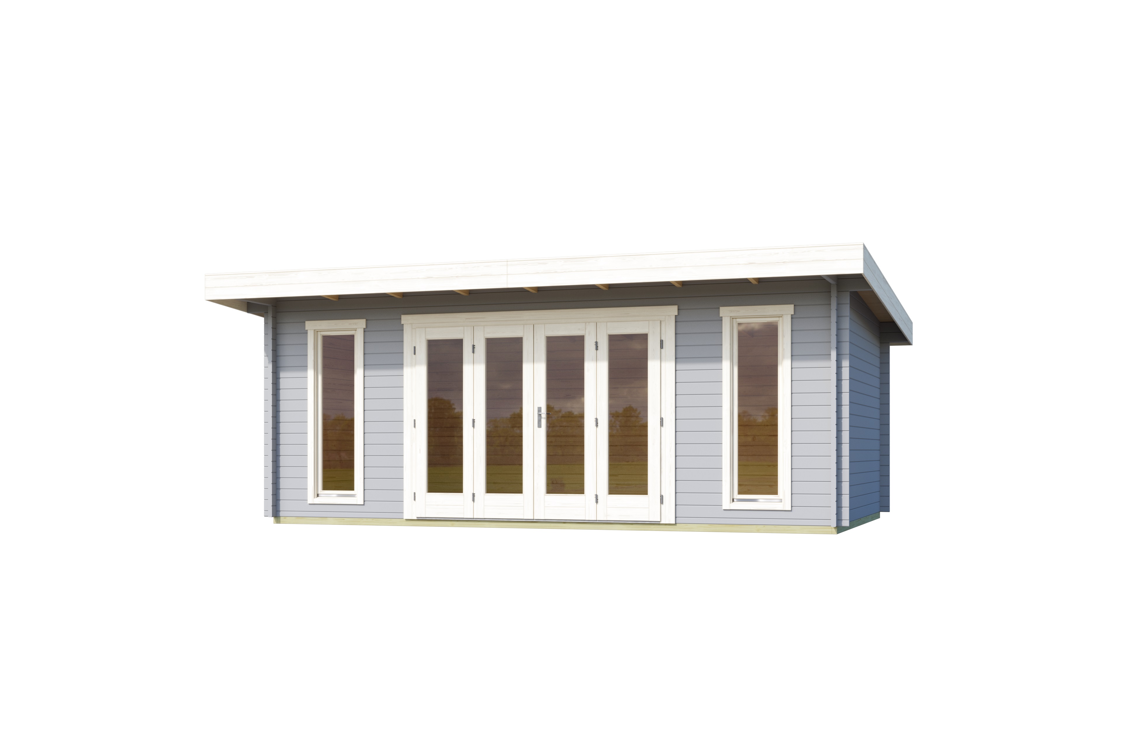 Lasita Maja Sussex 2 Gartenhaus Blockhaus 44 mm, 570 x 360, Lichtgrau Lasita Maja Sussex 2 Gartenhaus Blockhaus 44 mm, 570 x 360, Lichtgrau
