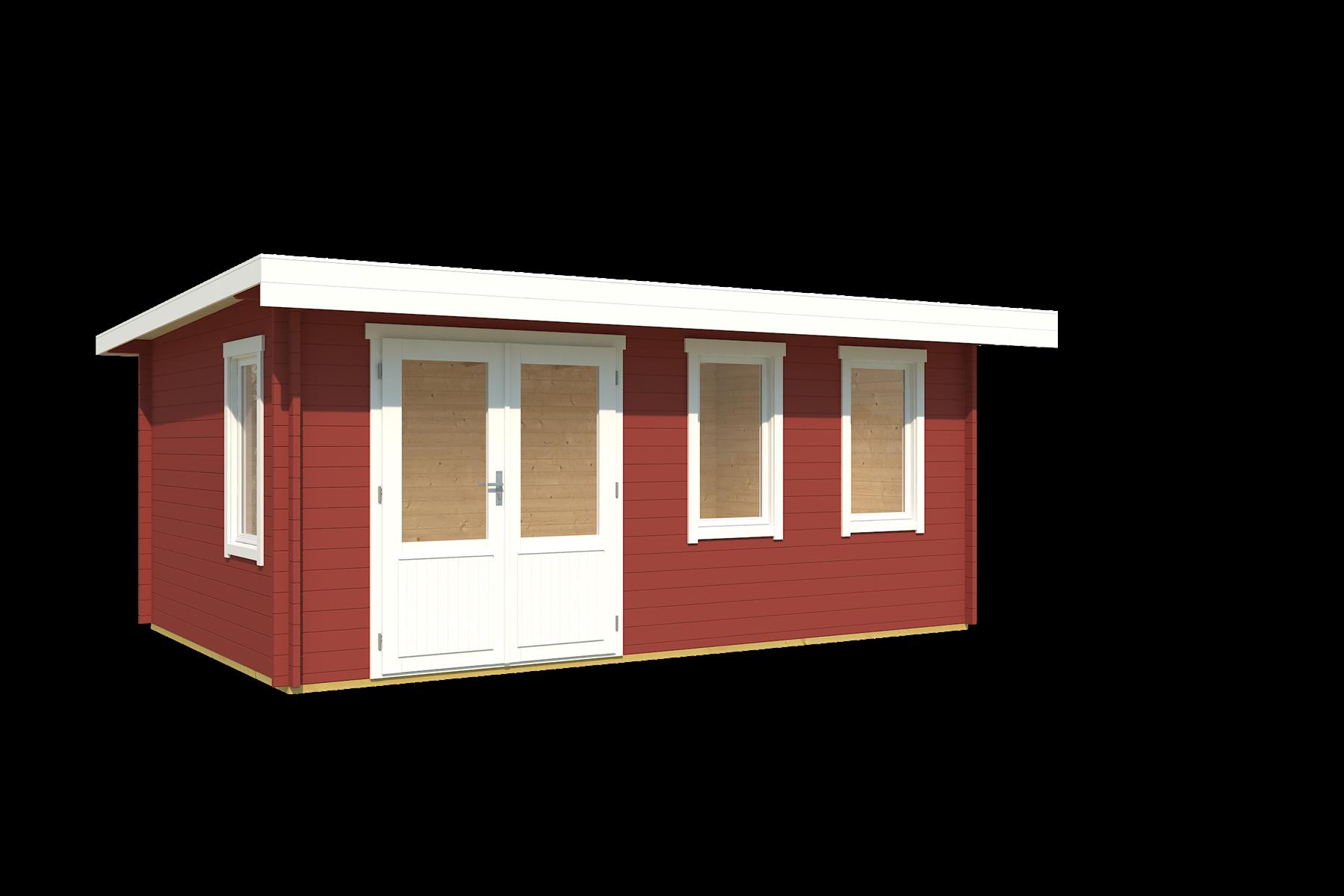 Lasita Maja Baruda 53 Gartenhaus Blockhaus 40 mm, 510 x 330, Schwedenrot