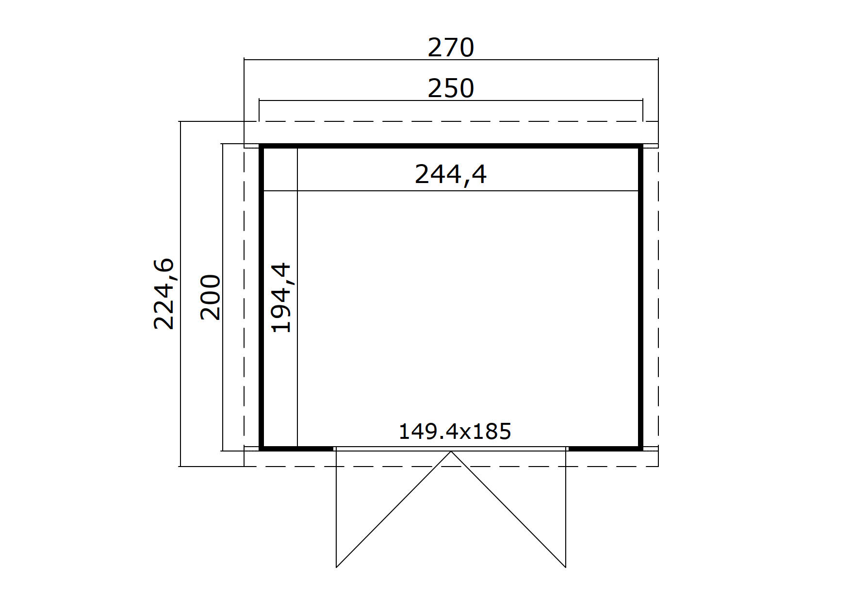 Lasita Maja Zambezi 3 Holz-Gartenhaus Blockhaus 28mm, 250x200, Naturbelassen