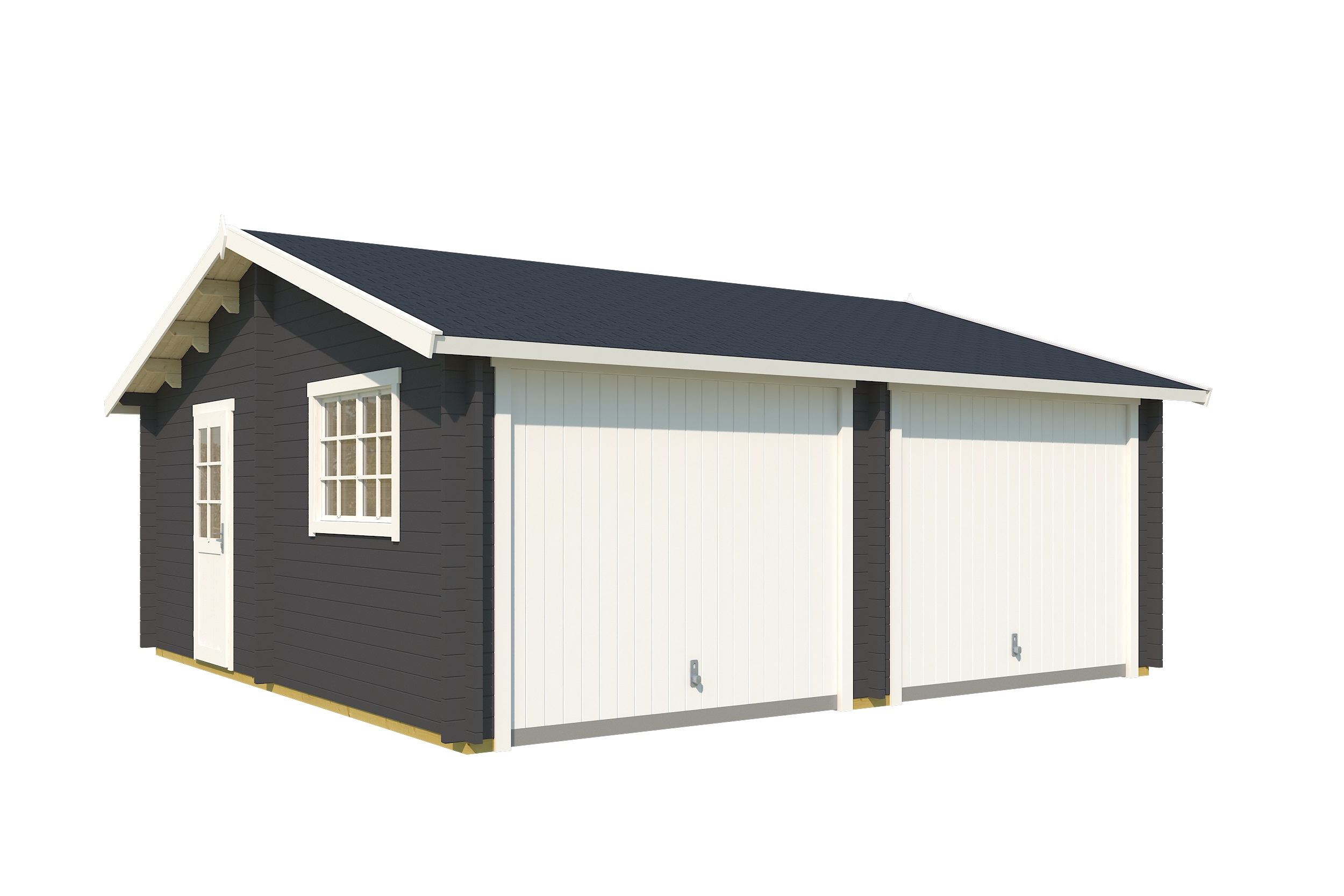 Lasita Maja Falkland Set mit Schwingtor Garage 44 mm, 575 x 575, Carbongrau Lasita Maja Falkland Set mit Schwingtor Garage 44 mm, 575 x 575, Carbongrau