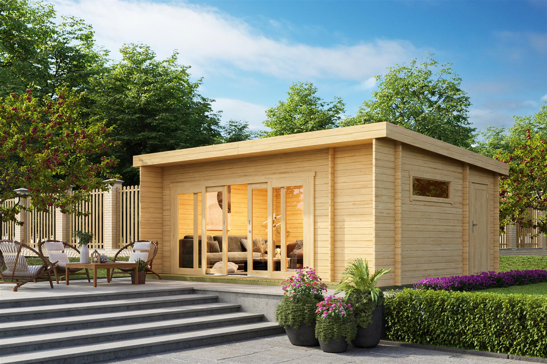Lasita Maja Java Gartenhaus Blockhaus 44 mm 3-Raum, 608 x 390, Naturbelassen Lasita Maja Java Gartenhaus Blockhaus 44 mm 3-Raum, 608 x 390, Naturbelassen