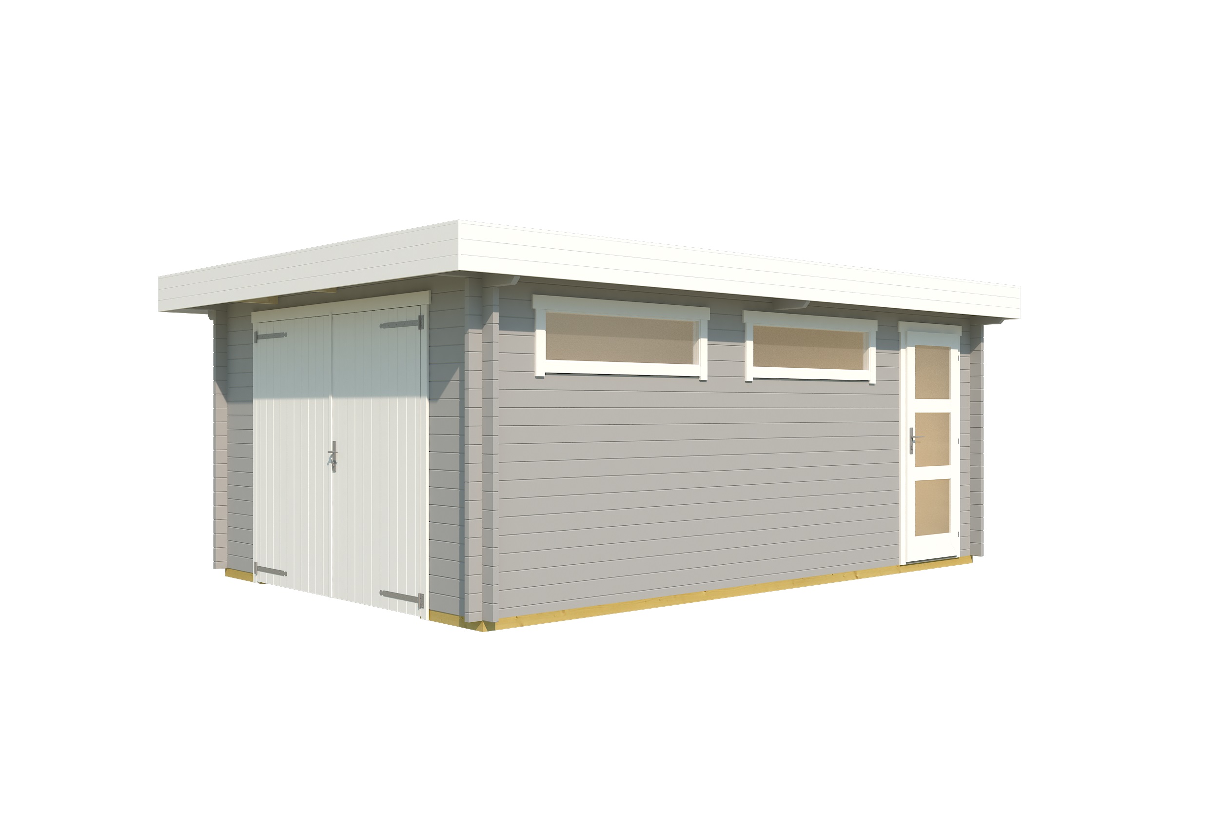 Lasita Maja Canberra Set mit Holztor Garage 44 mm, 360 x 540, Lichtgrau Lasita Maja Canberra Set mit Holztor Garage 44 mm, 360 x 540, Lichtgrau