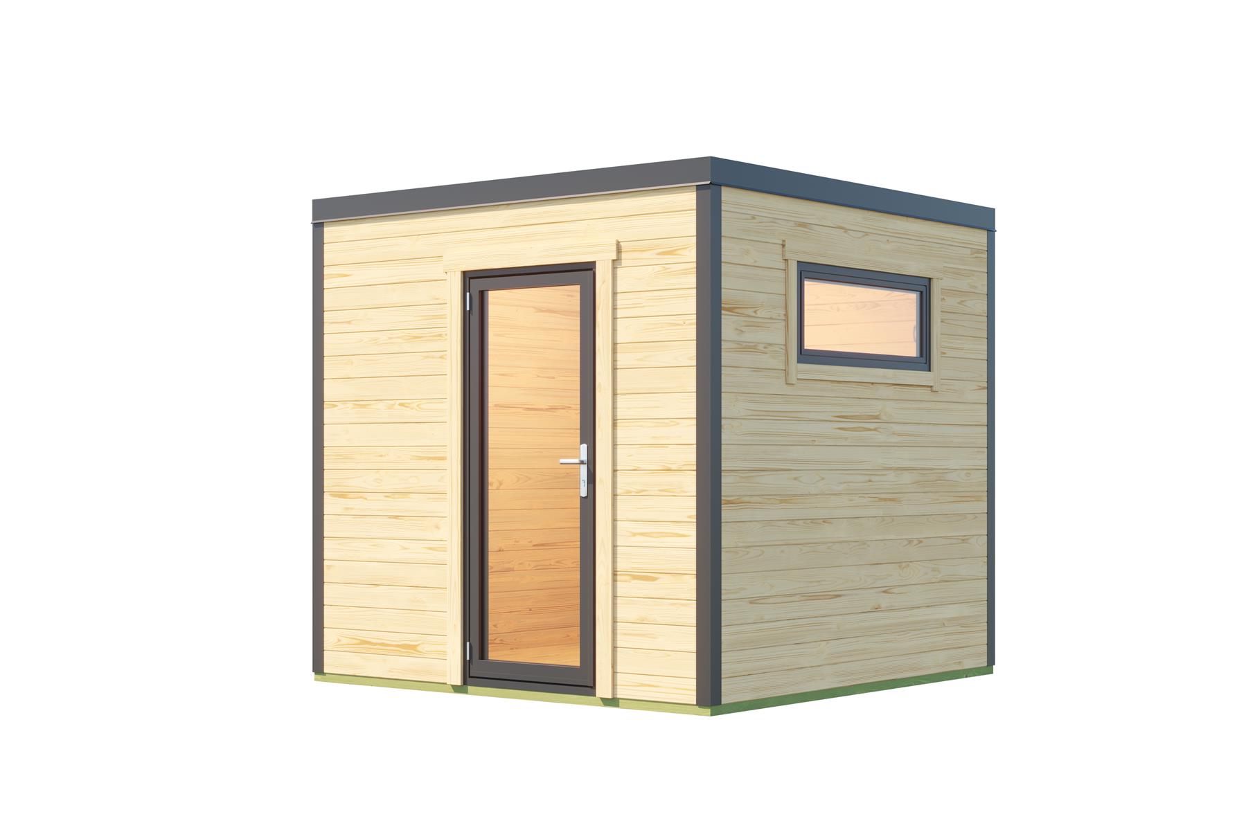 Lasita Maja Sardinia 1 Set Gartenhaus Blockhaus 44 mm, 250x250, Naturbelassen Lasita Maja Sardinia 1 Set Gartenhaus Blockhaus 44 mm, 250x250, Naturbelassen