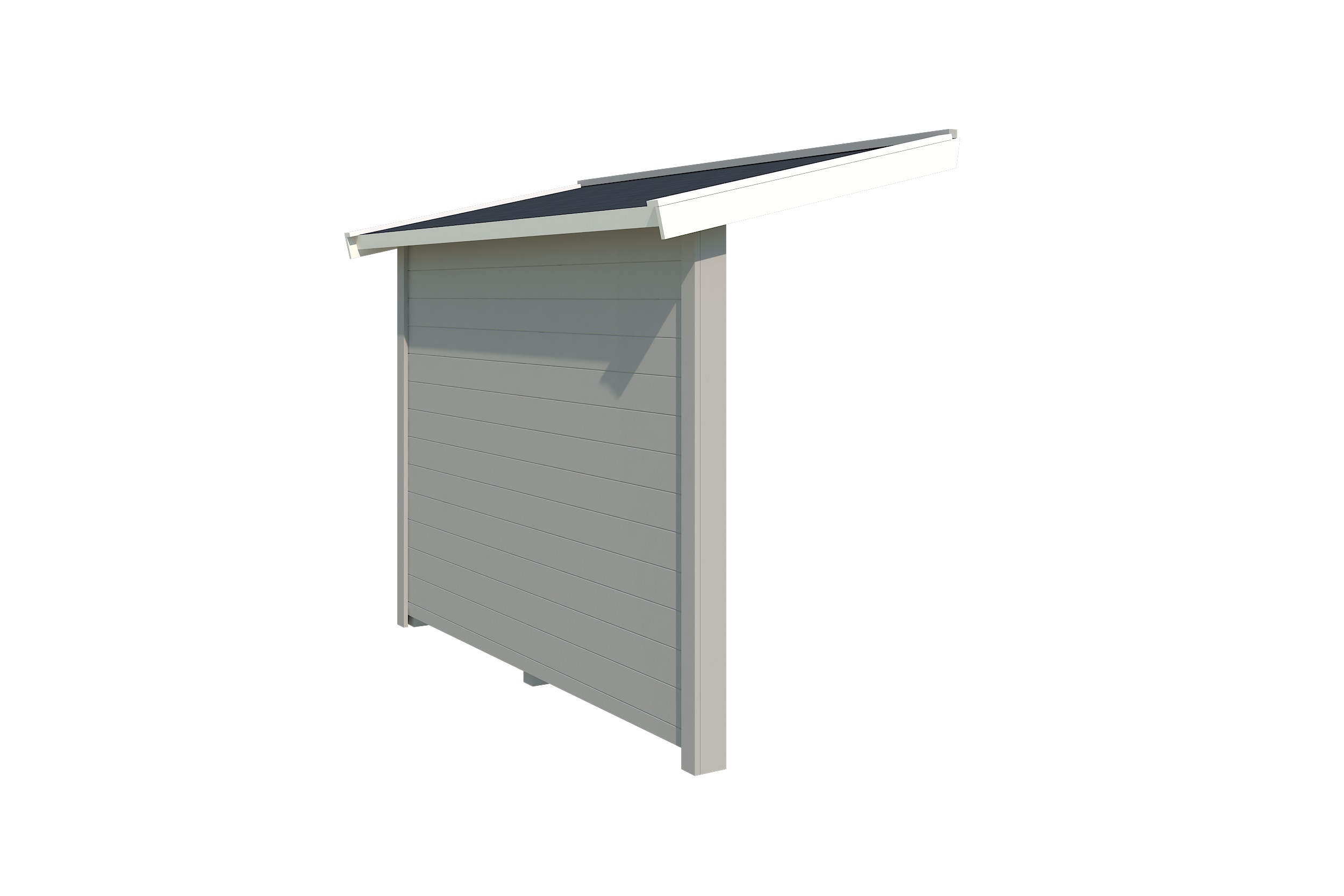 Lasita Maja Schleppdach mit Seitenwand 90 X 240 B Schleppdach 28 mm, 2200x900, Lichtgrau Lasita Maja Schleppdach mit Seitenwand 90 X 240 B Schleppdach 28 mm, 2200x900, Lichtgrau