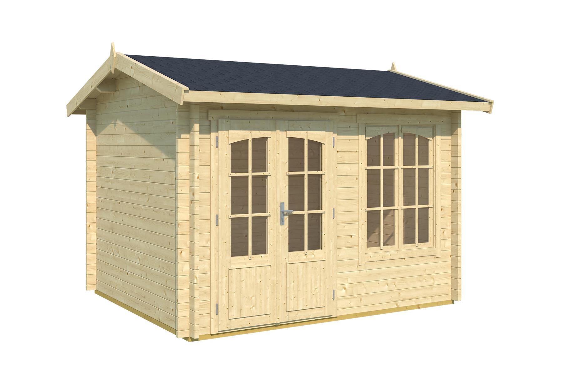 Lasita Maja Alex Gartenhaus Blockhaus 44 mm, 300 x 250, Naturbelassen Lasita Maja Alex Gartenhaus Blockhaus 44 mm, 300 x 250, Naturbelassen