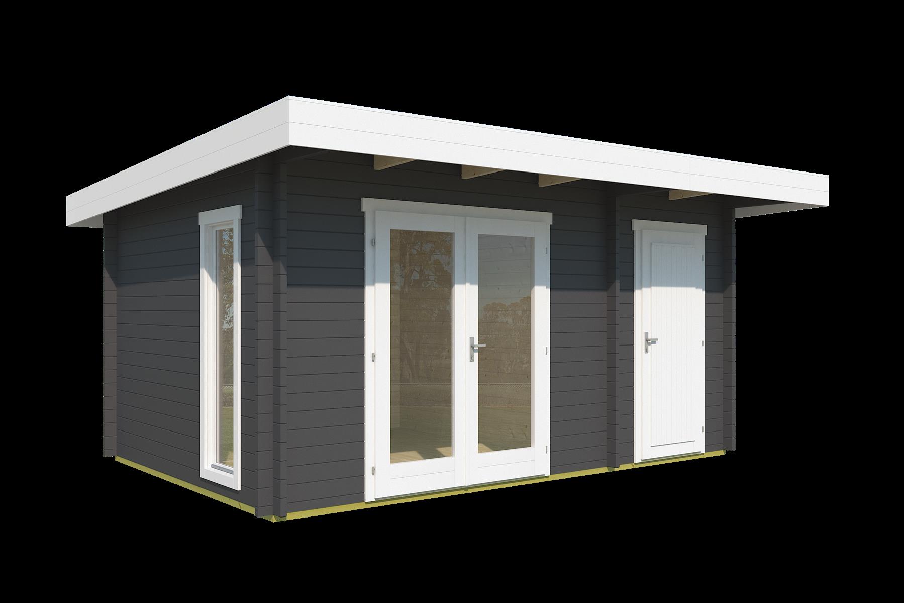 Lasita Maja Chameleon 44 Gartenhaus Blockhaus 44 mm 2-Raum, 450 x 300, Carbongrau Lasita Maja Chameleon 44 Gartenhaus Blockhaus 44 mm 2-Raum, 450 x 300, Carbongrau