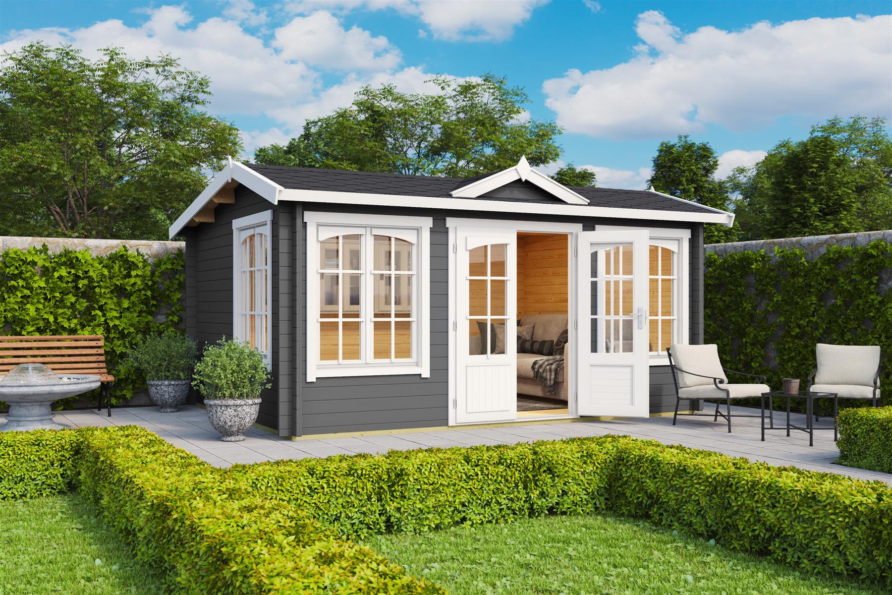 Lasita Maja Windsor 44 Gartenhaus Blockhaus 44 mm, 400 x 300, Carbongrau Lasita Maja Windsor 44 Gartenhaus Blockhaus 44 mm, 400 x 300, Carbongrau